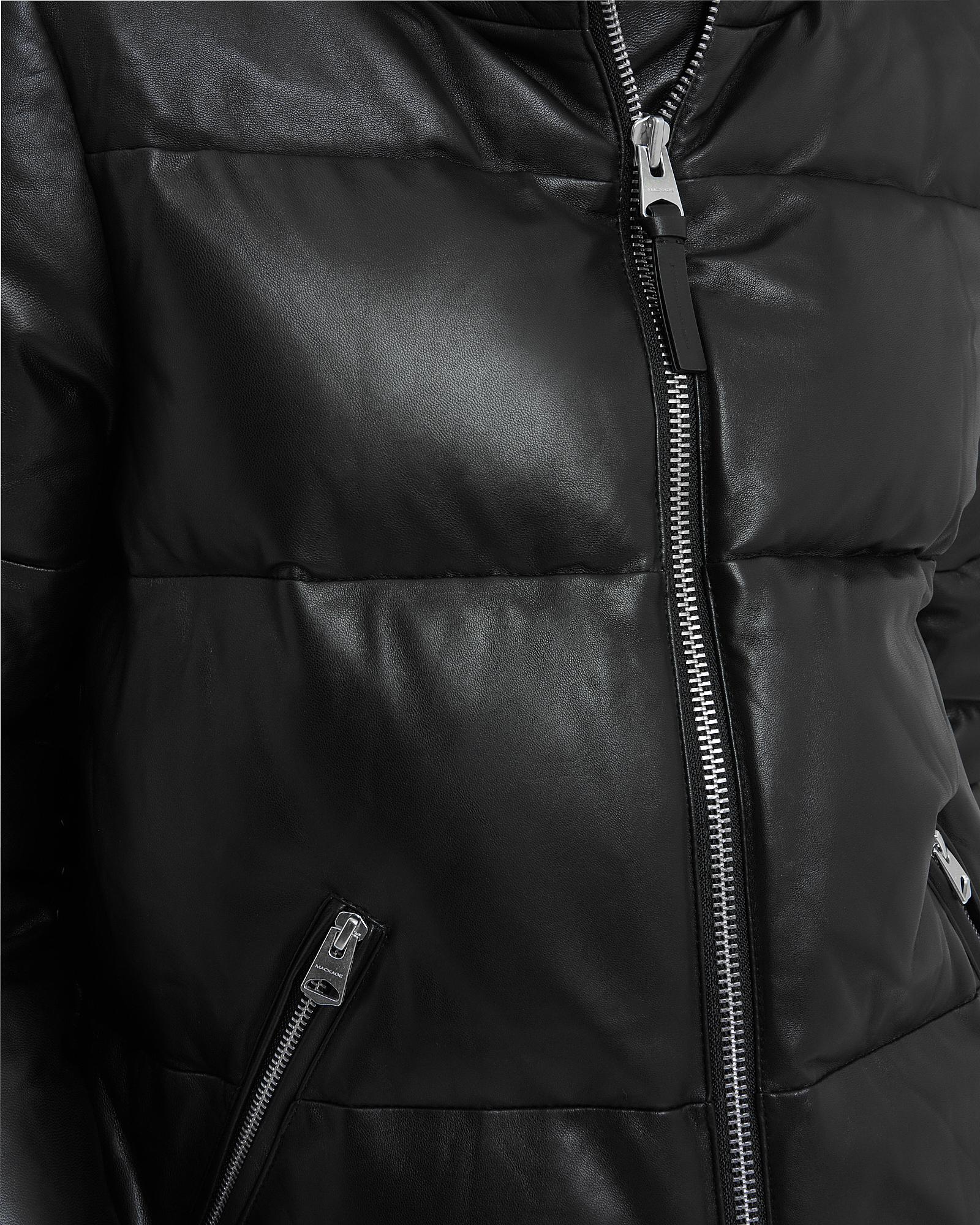 mackage leather puffer