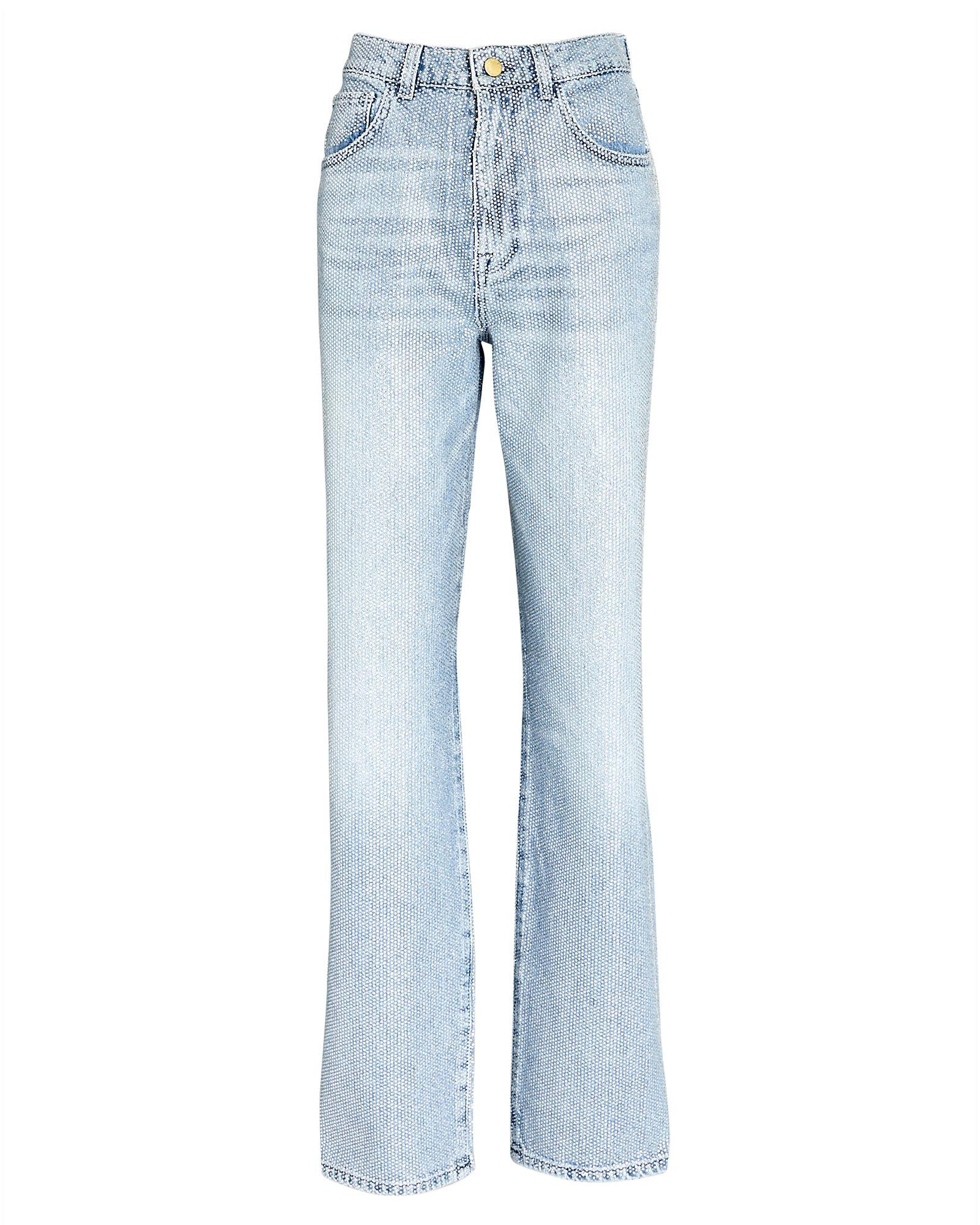 Triarchy Ms. Keaton Crystal-embellished Baggy Jeans in Blue | Lyst