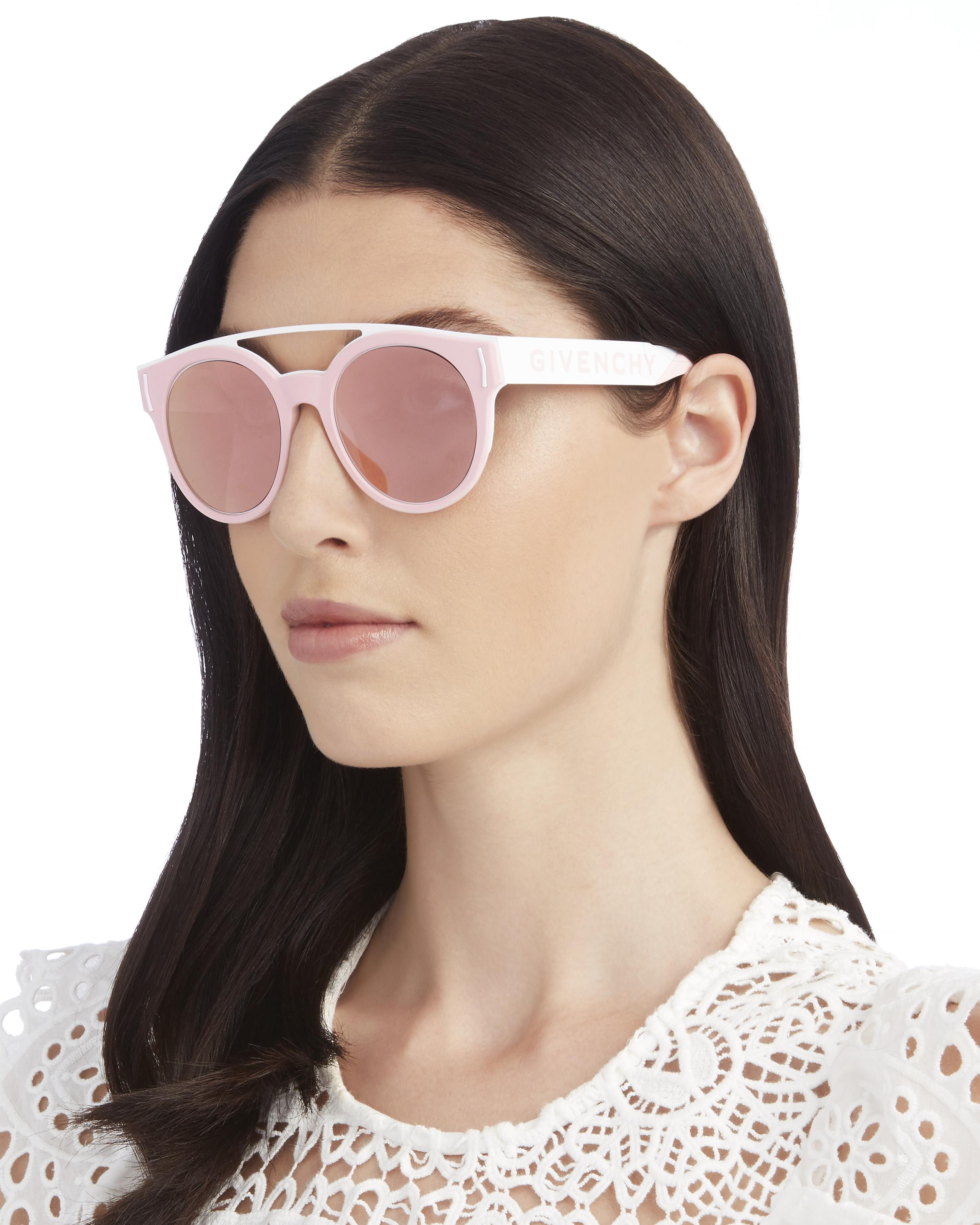 Givenchy Pink Rubber Logo Sunglasses - Lyst