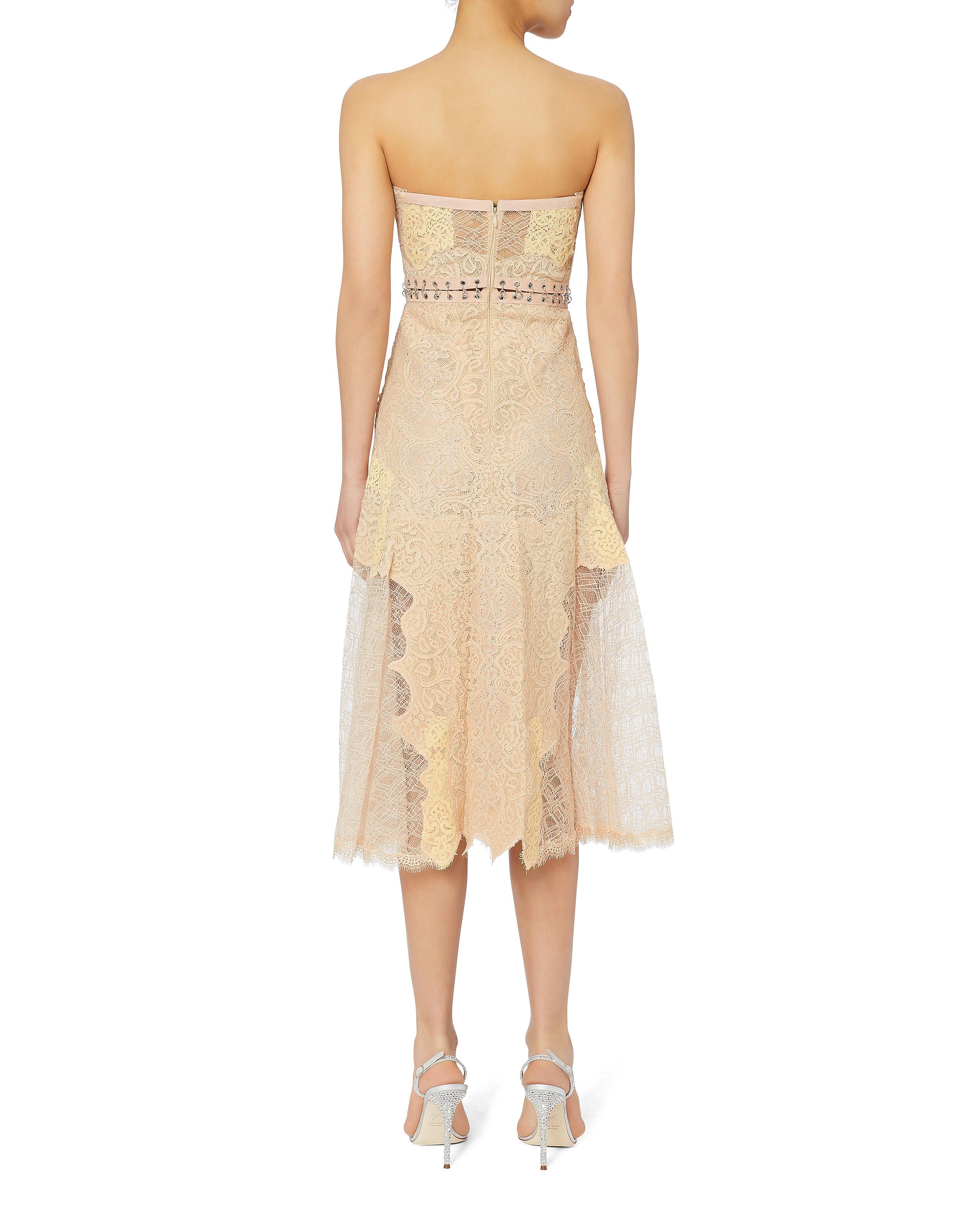 jonathan simkhai grommet lace bustier dress