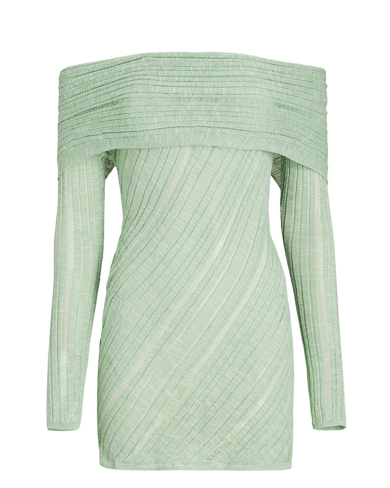 Cult Gaia Lotus Off-the-shoulder Knit Top in Green | Lyst