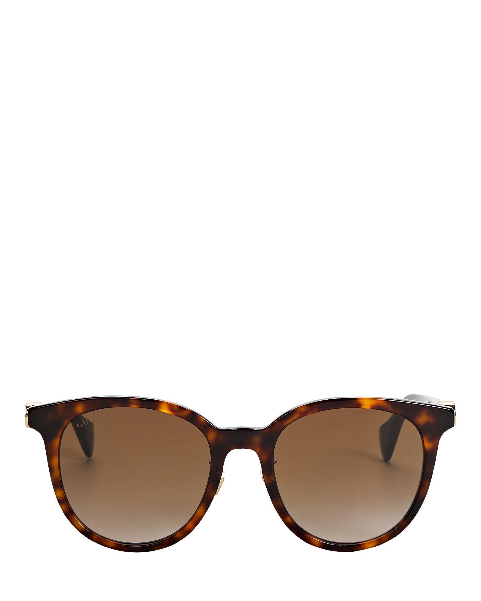 Gucci Oversized Round Tortoiseshell Sunglasses in Brown | Lyst