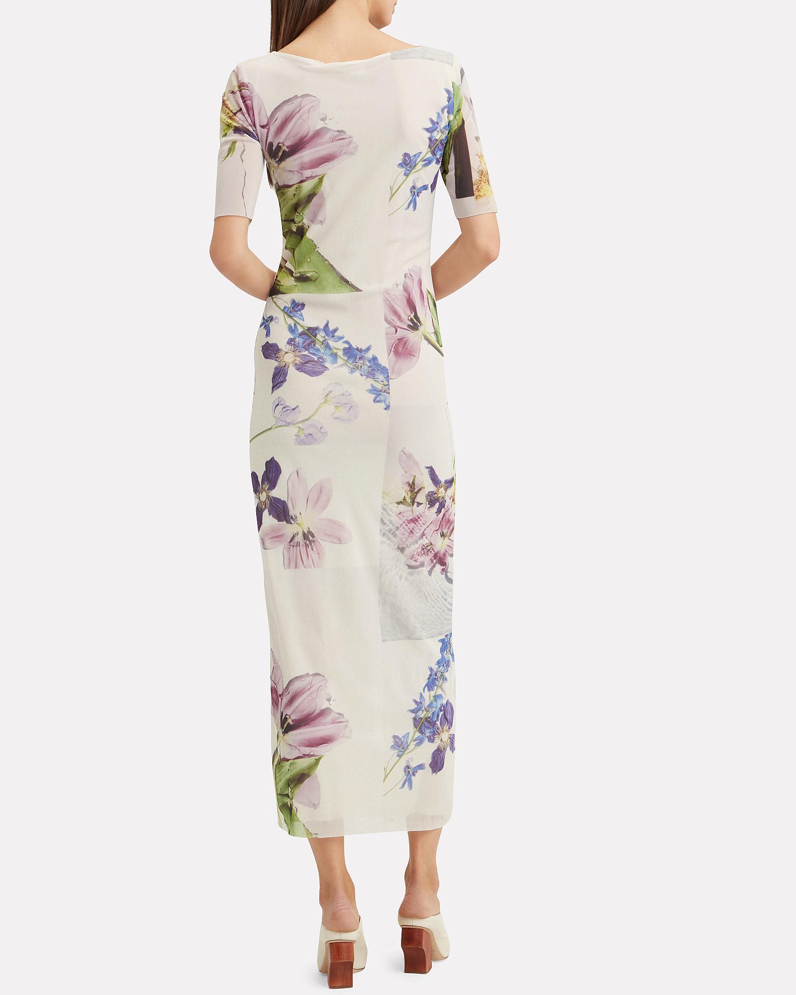 ganni dot mesh maxi dress