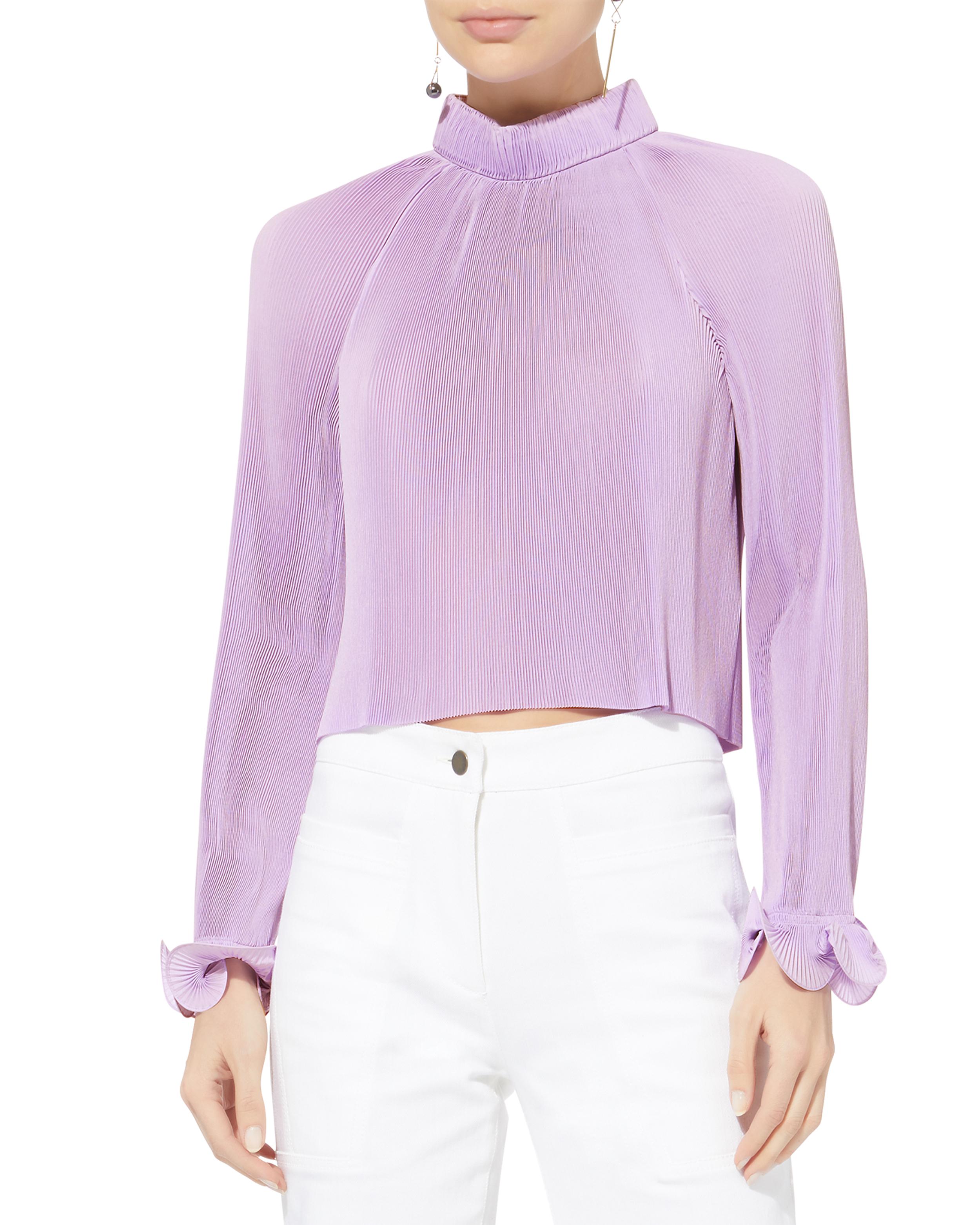 tibi pleated crop top