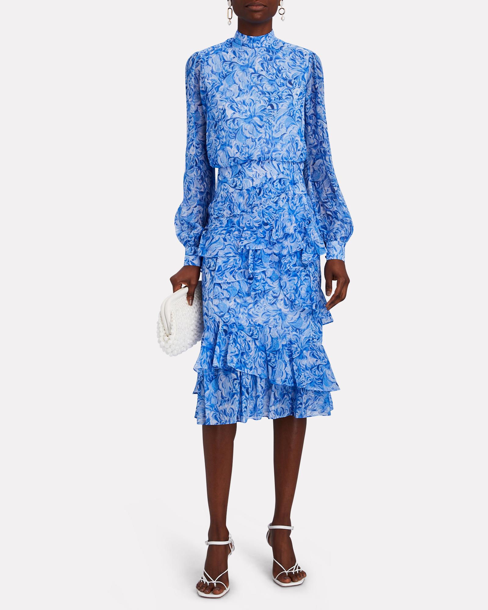 Saloni top blue dress