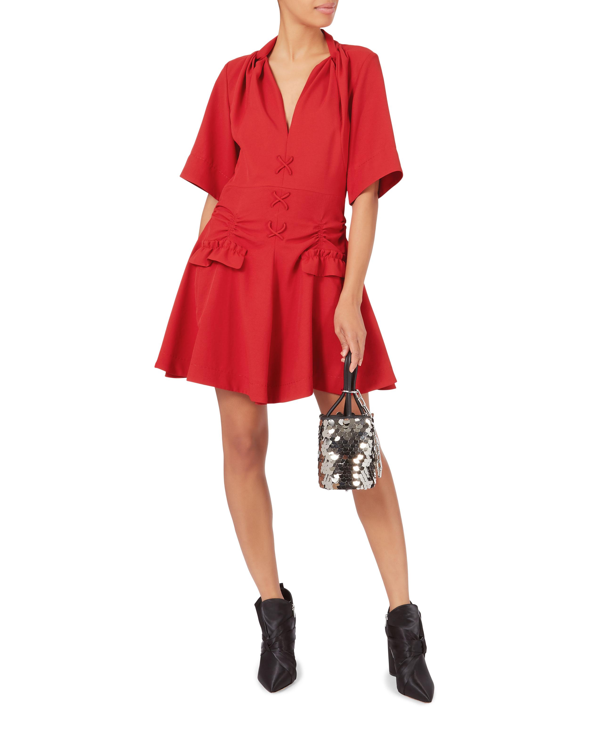 carven red dress