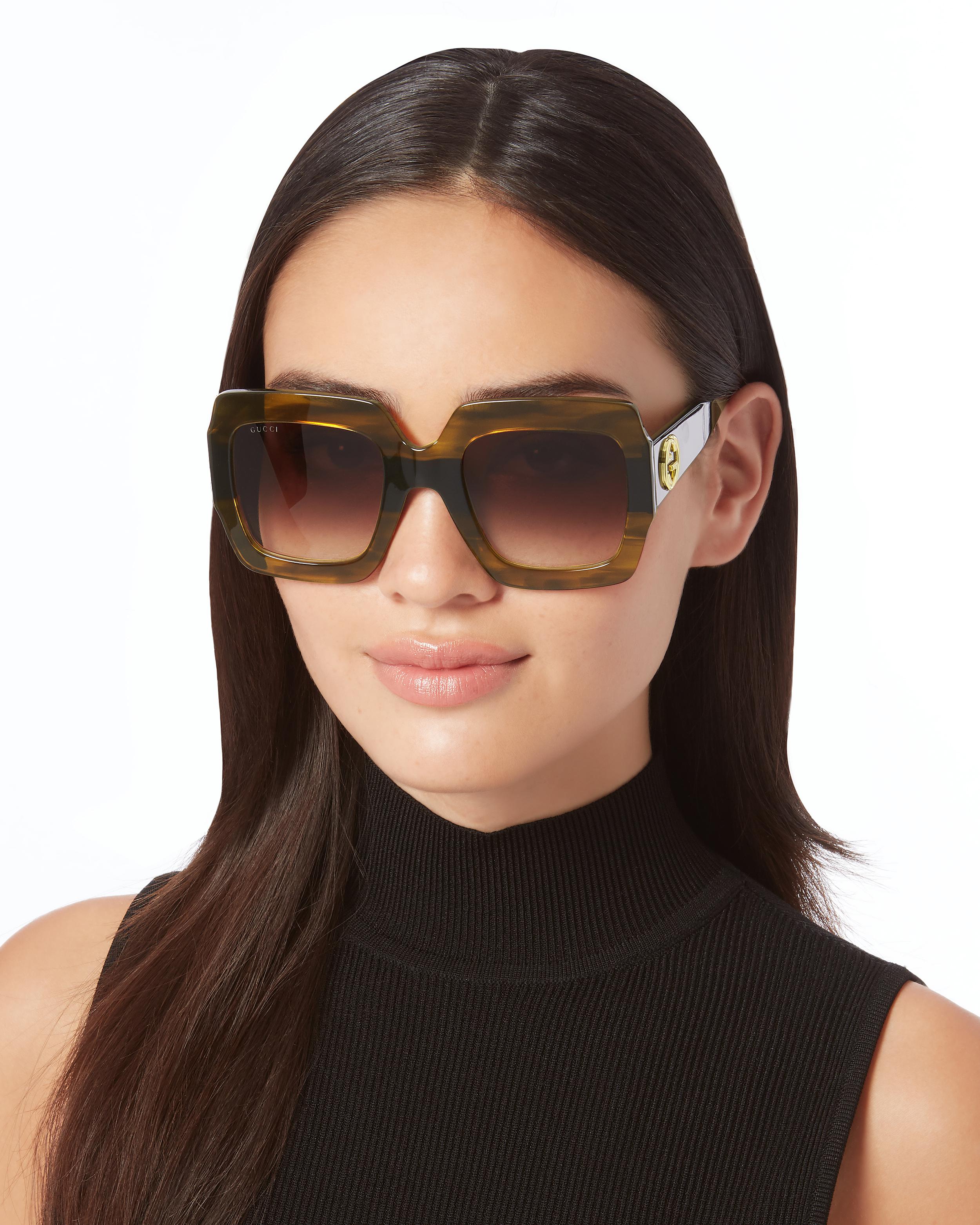 54mm square sunglasses gucci
