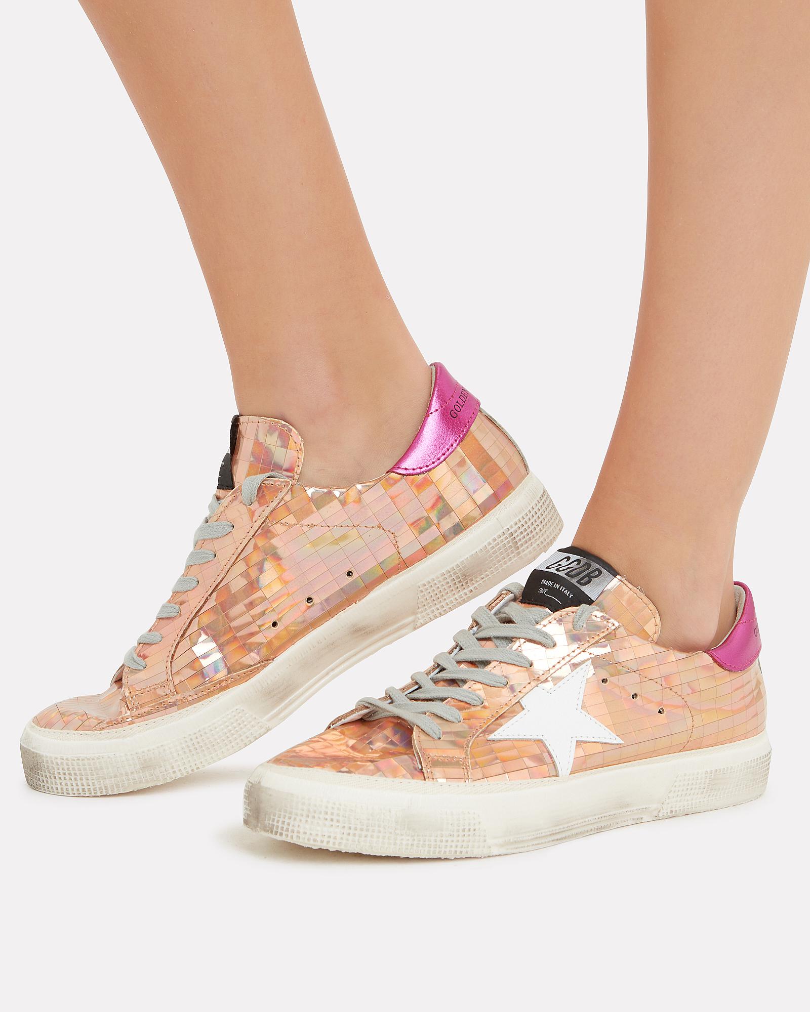 Golden Goose May Mirror Rose Gold Sneakers - Lyst