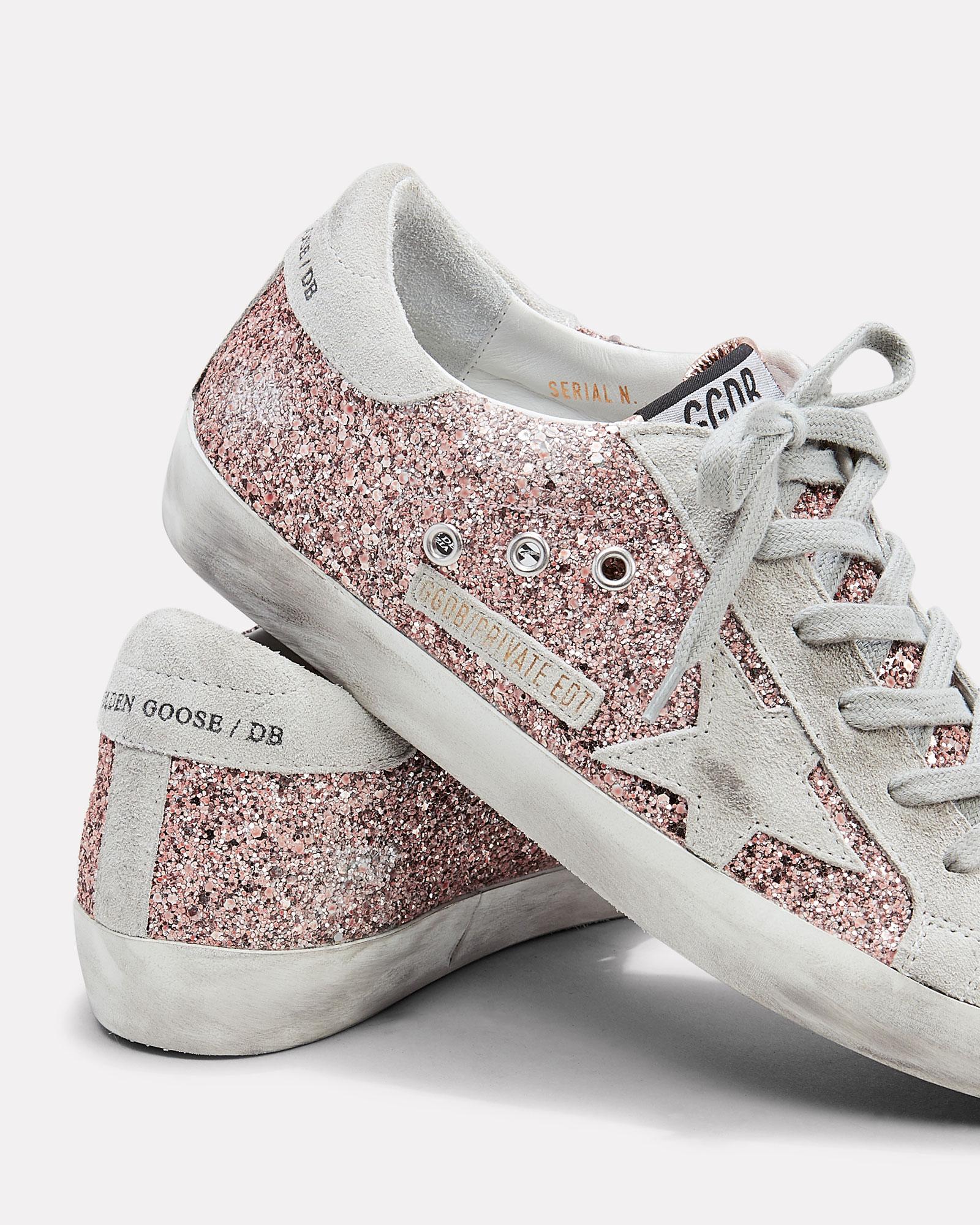 Goose Superstar Rose Glitter Sneakers 
