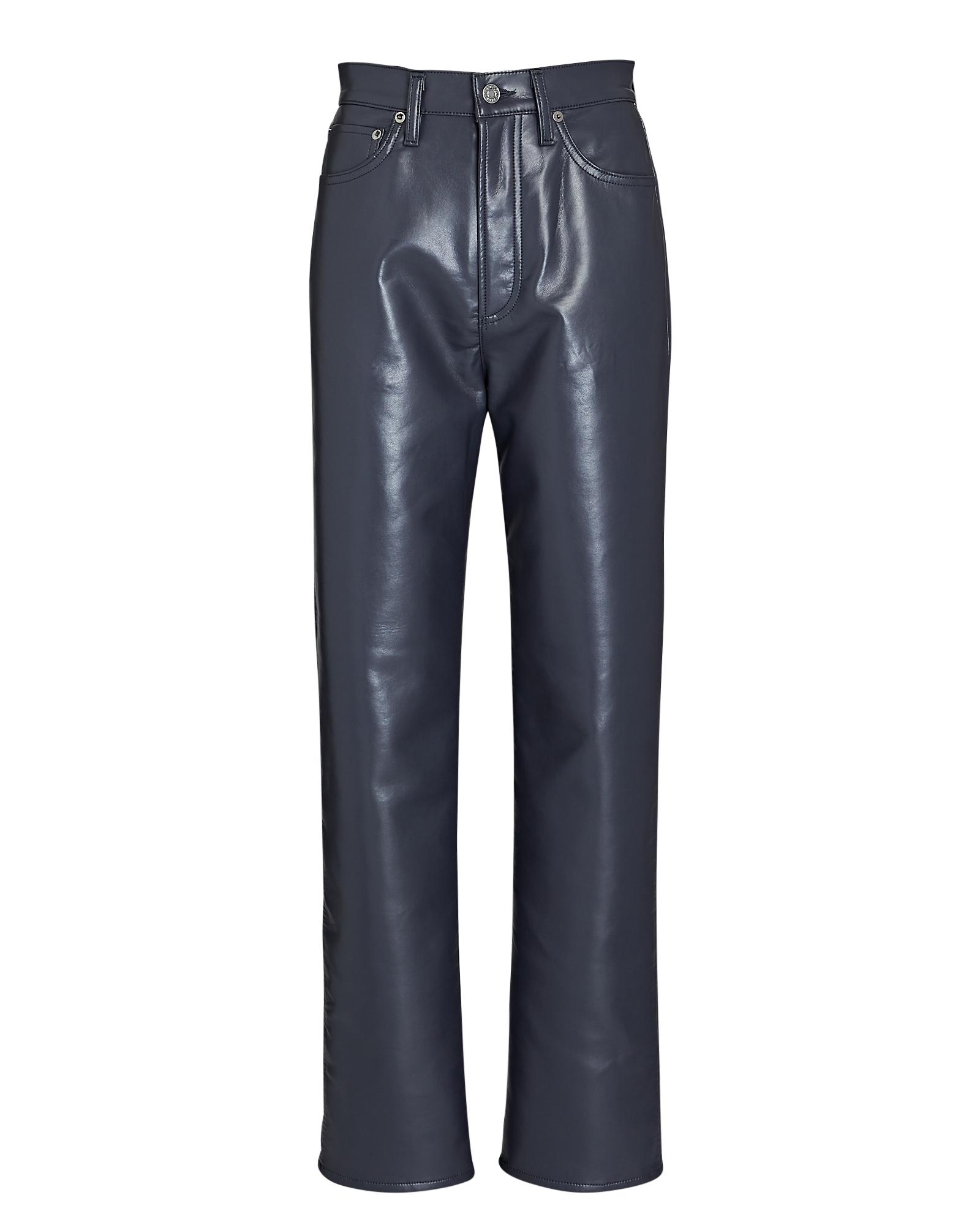 Agolde 90s Pinch Waist Recycled Leather Pants in Blue | Lyst Canada