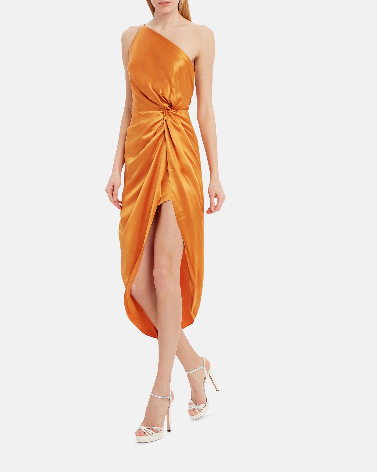 twist neck halter dress
