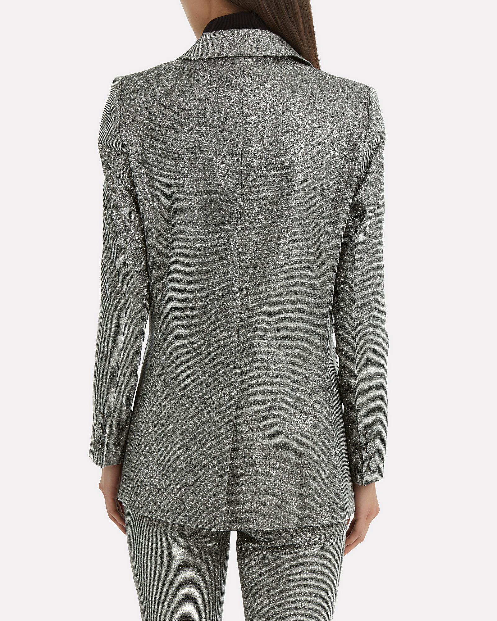 Anine Bing Ace Sparkle Blazer in Metallic Lyst