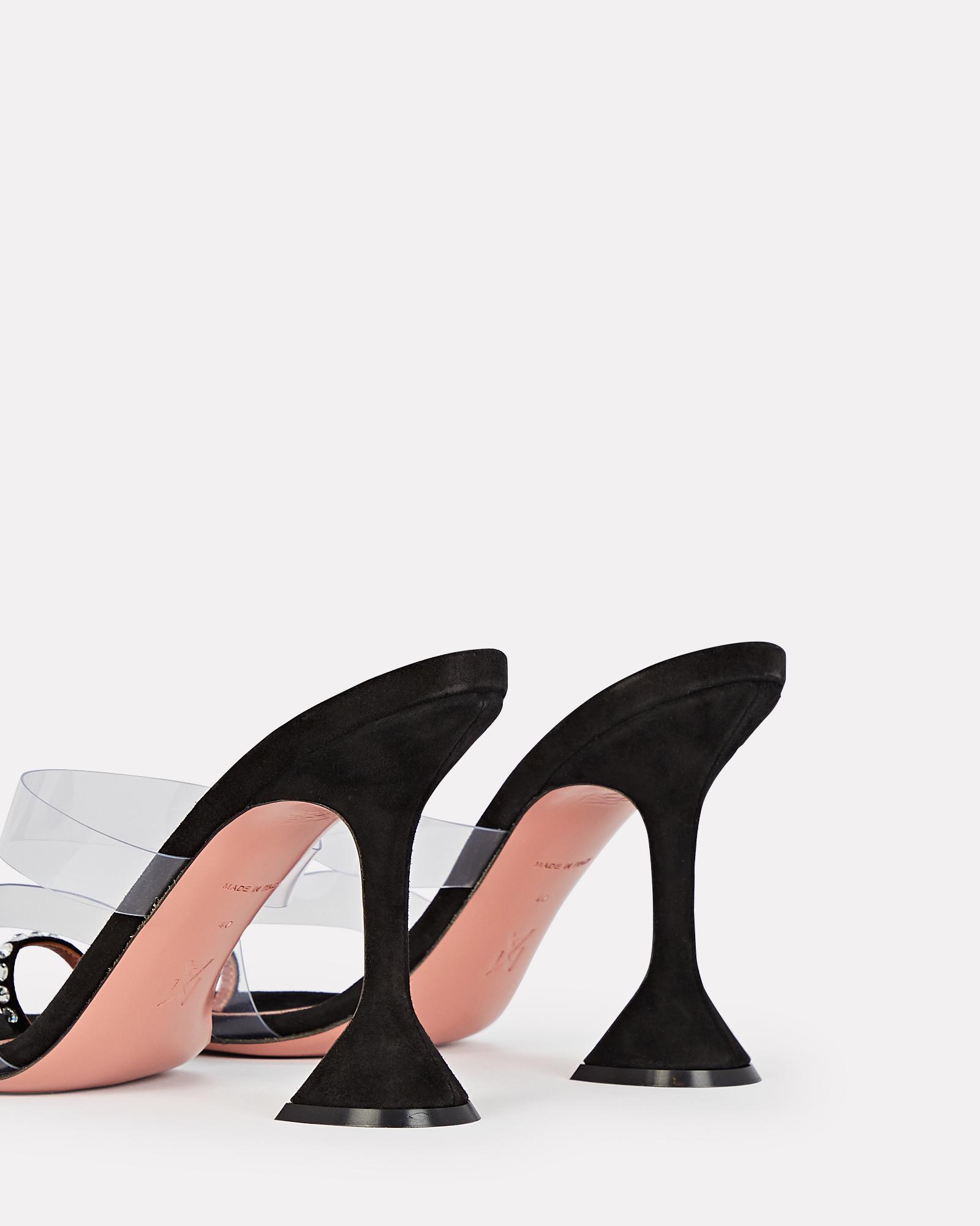 amina muaddi shoes black