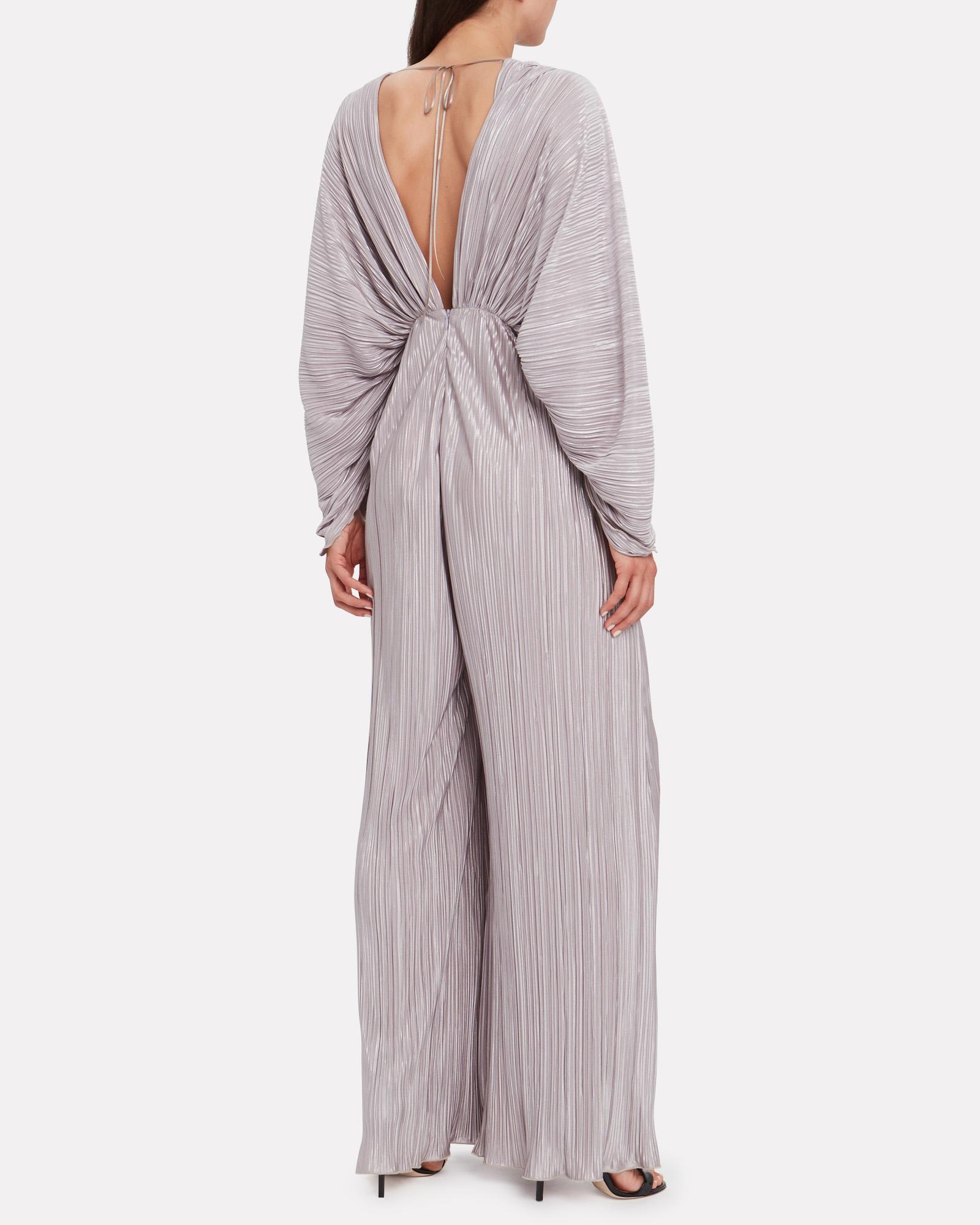 ROTATE BIRGER CHRISTENSEN Synthetic No. 46 Raindrops Pleated Jumpsuit in  Silver (Metallic) - Lyst
