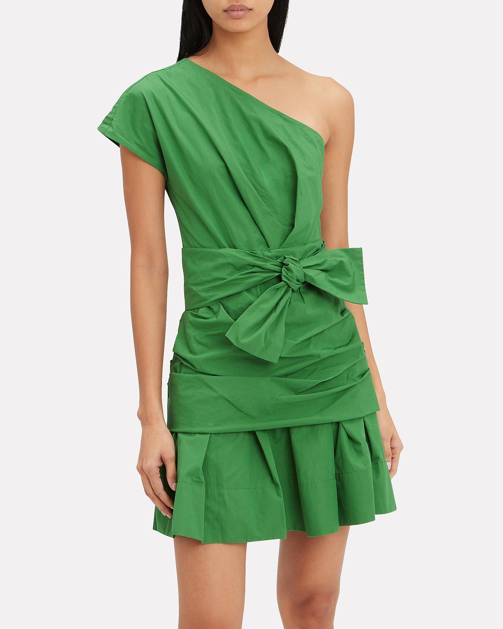 derek lam 10 crosby one shoulder gathered mini dress