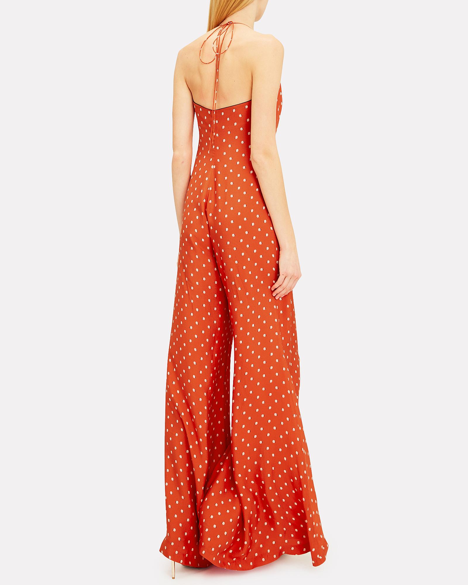 orange polka dot playsuit