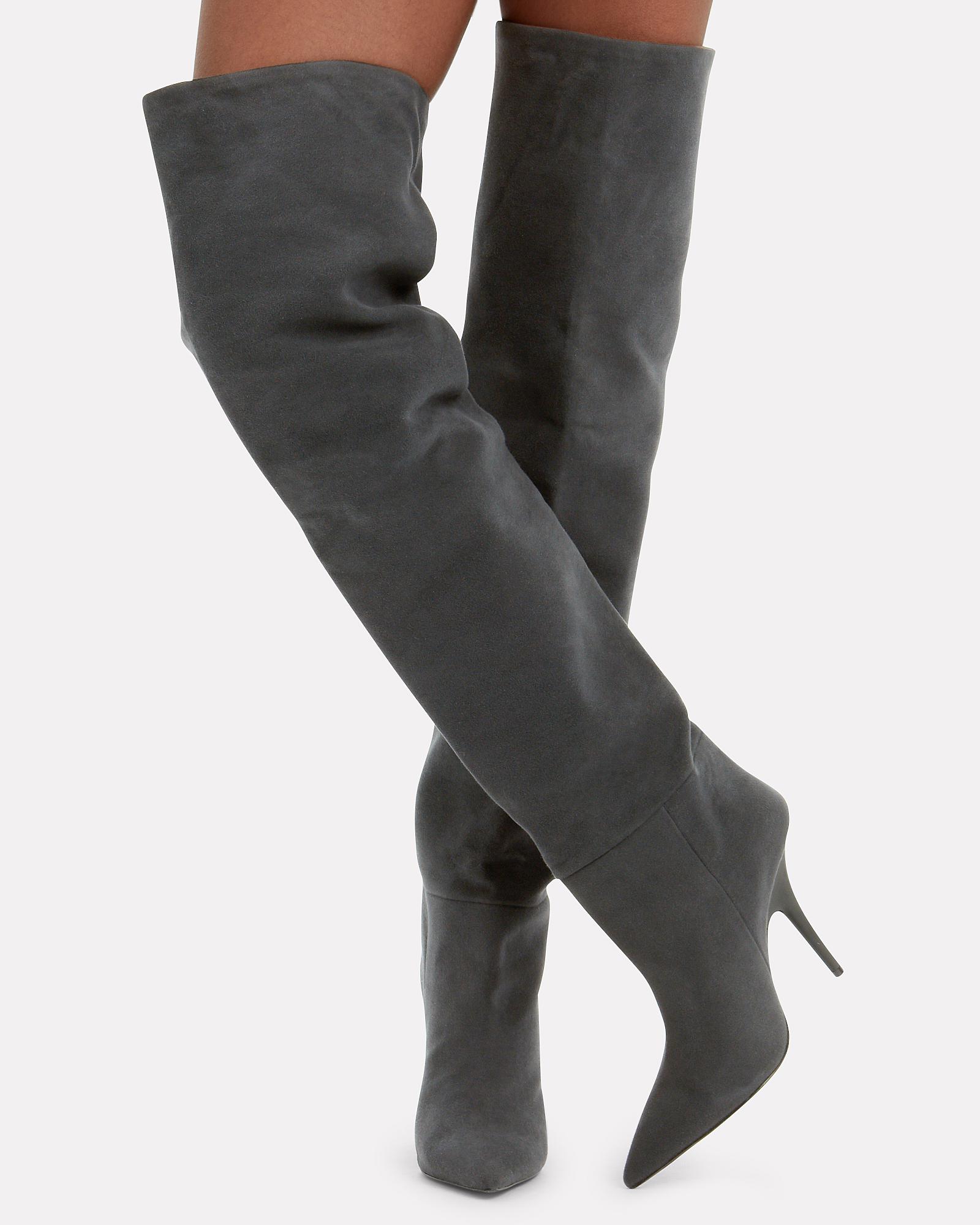 over the knee suede boots