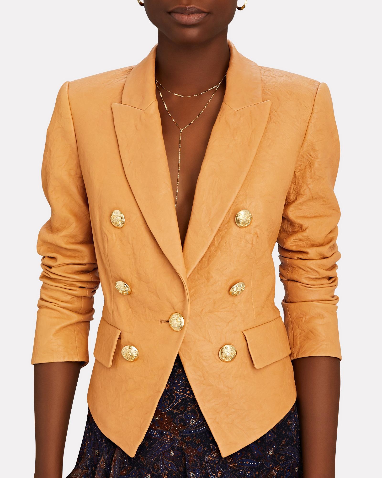 Veronica beard cooke leather cheap blazer