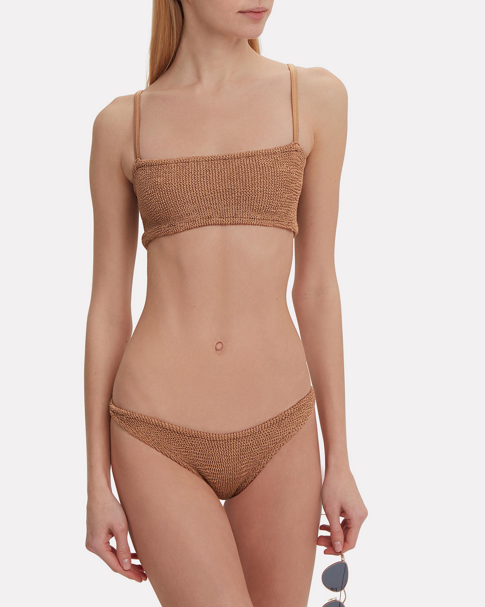 Hunza G Synthetic Gigi Cocoa Bikini in Brown Lyst