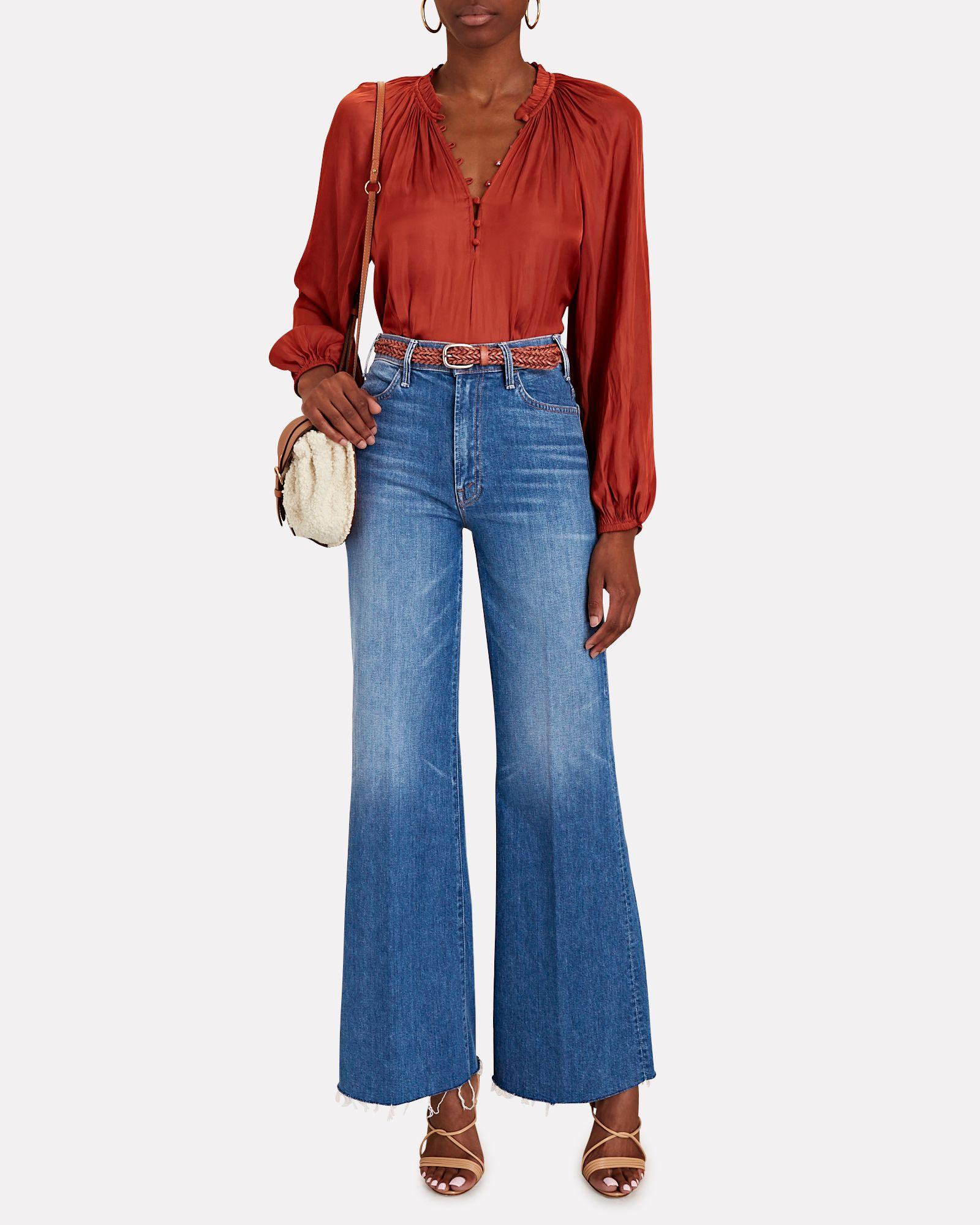 Mother The Hustler Roller High-rise Jeans in Blue | Lyst