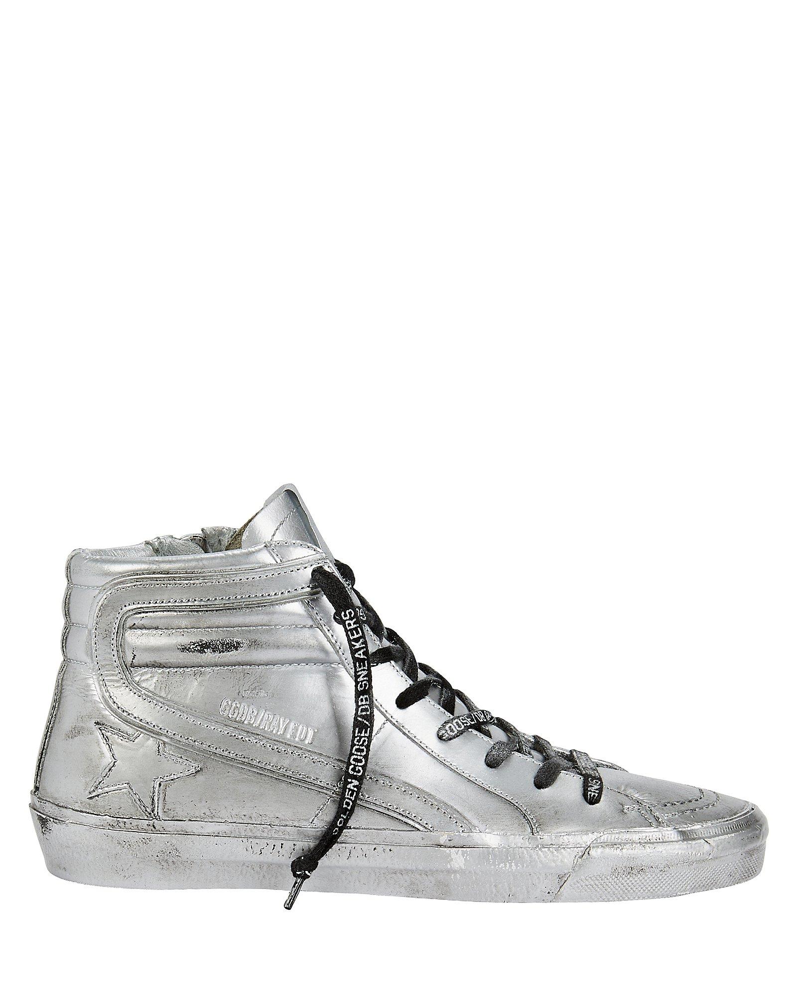 Golden Goose Slide Limited Edition Silver High-top Sneakers in Metallic ...