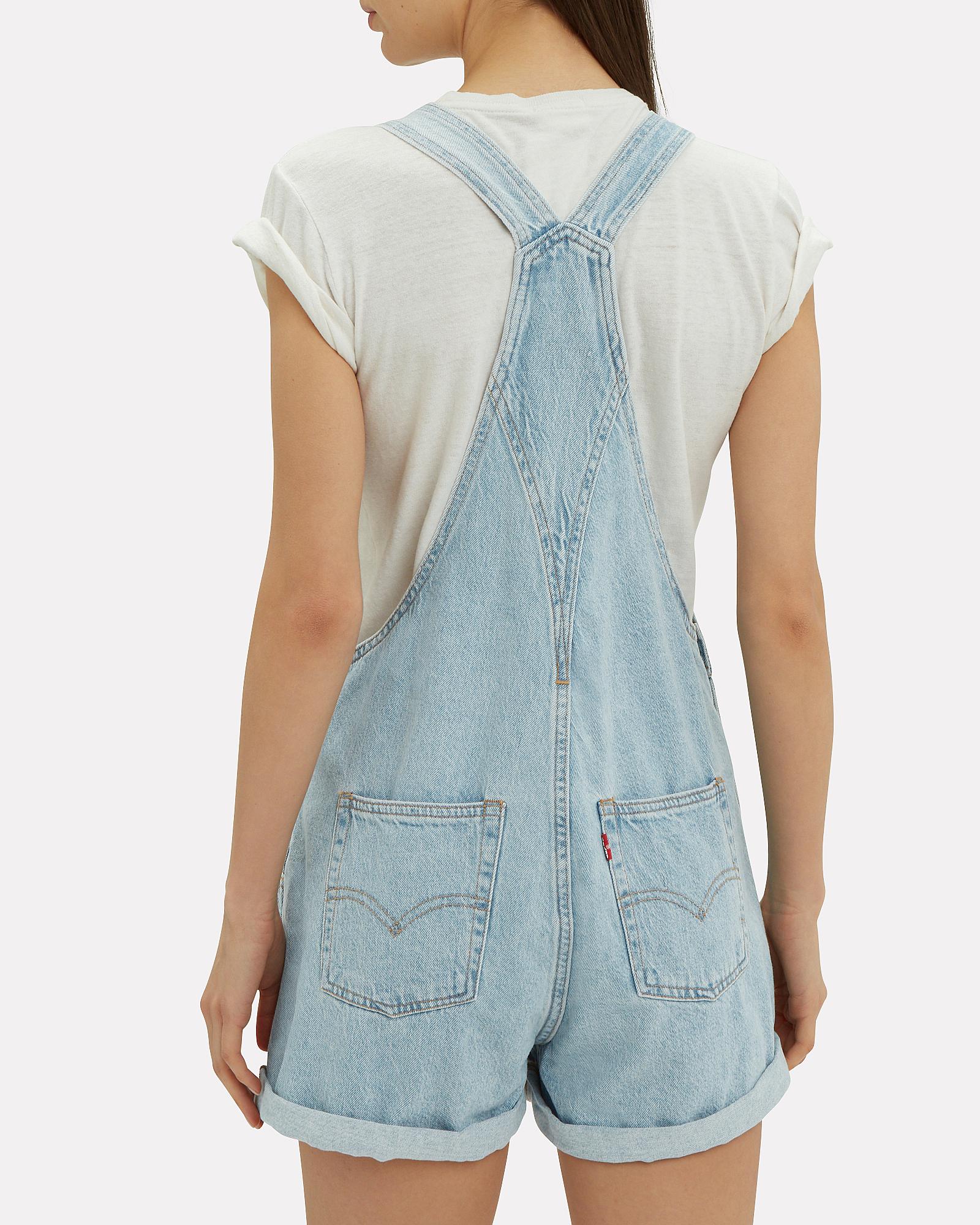 levi denim short overalls