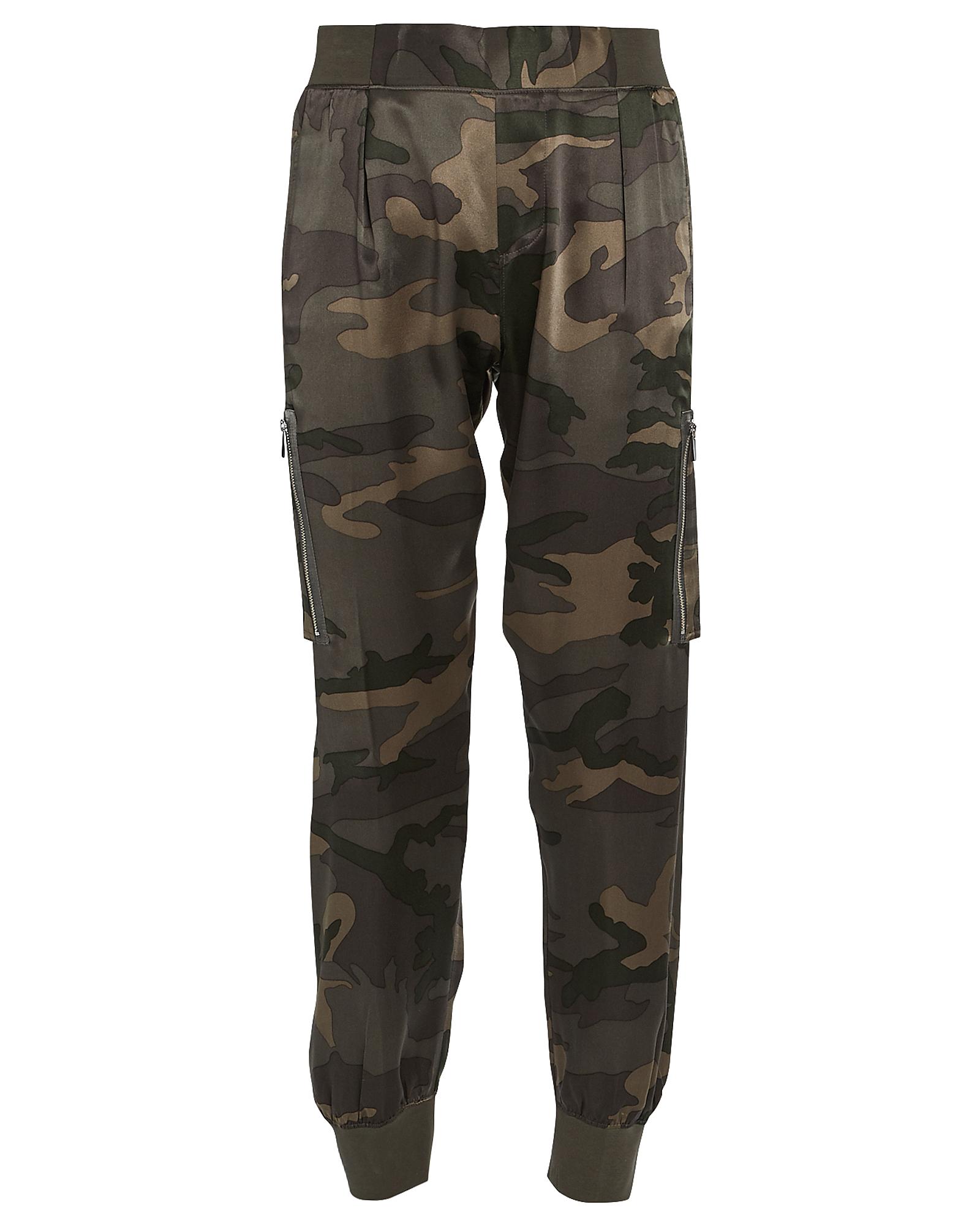 ATM Camouflage Silk Cargo Pants in Green | Lyst