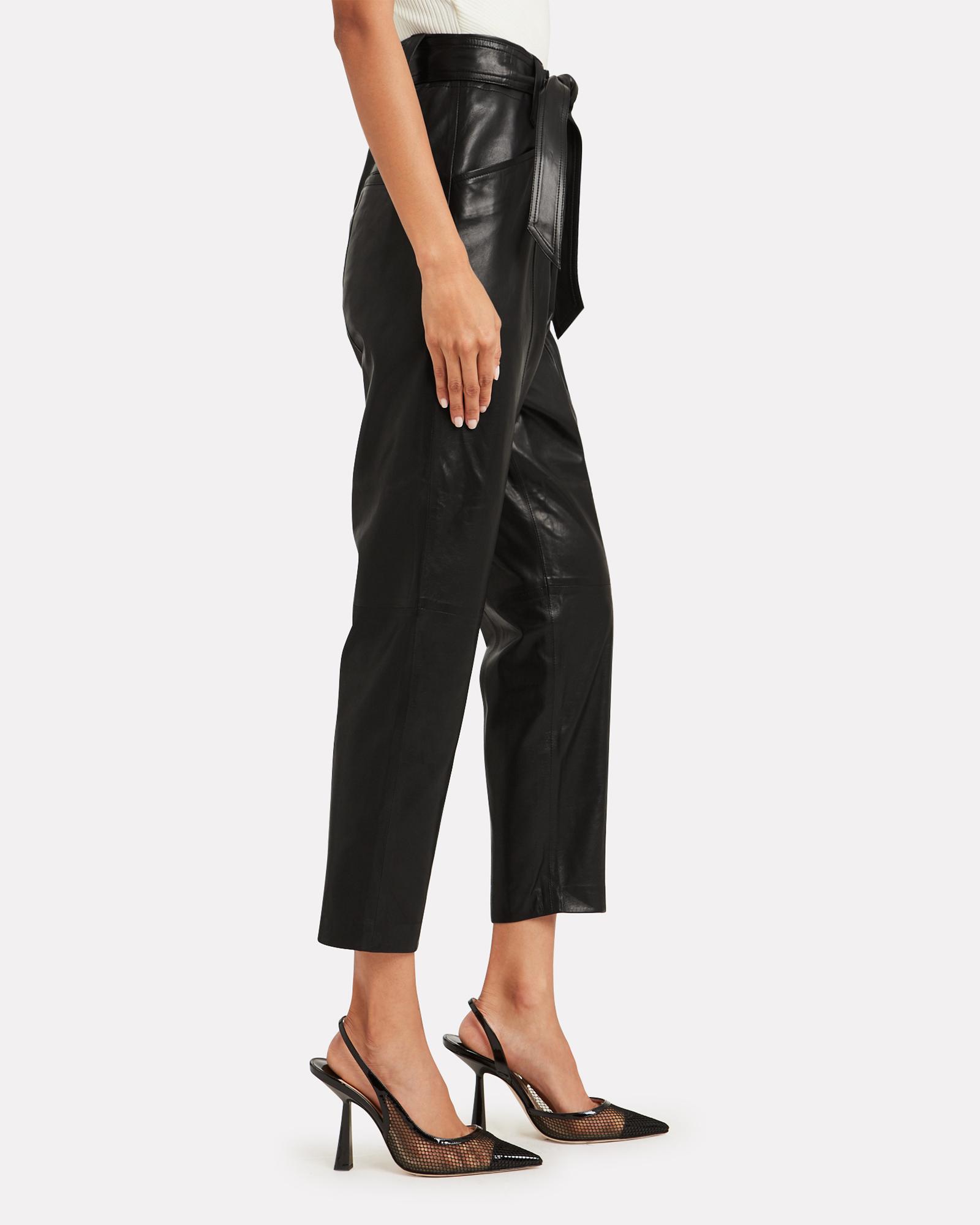 leather paperbag trousers