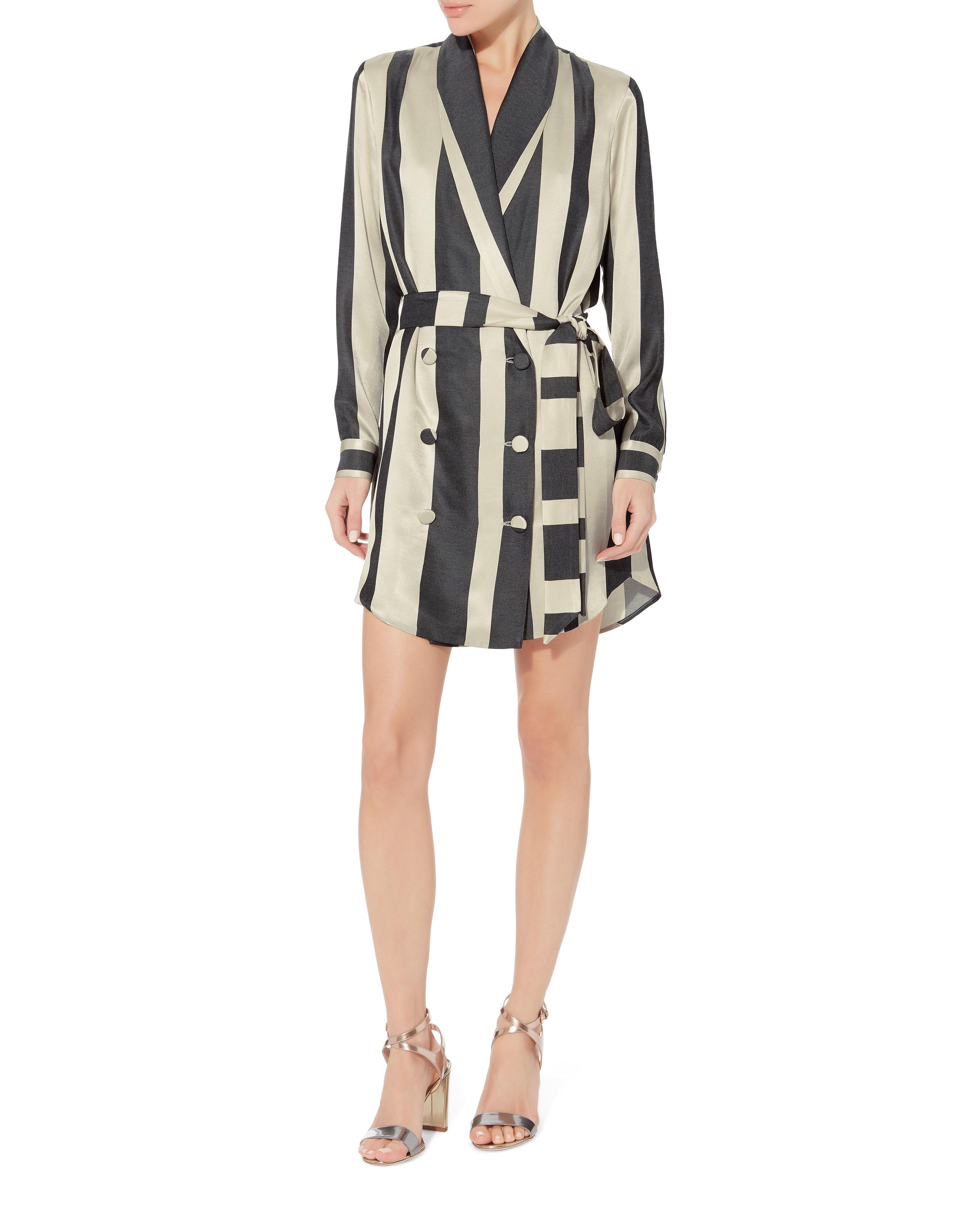 blazer dress striped