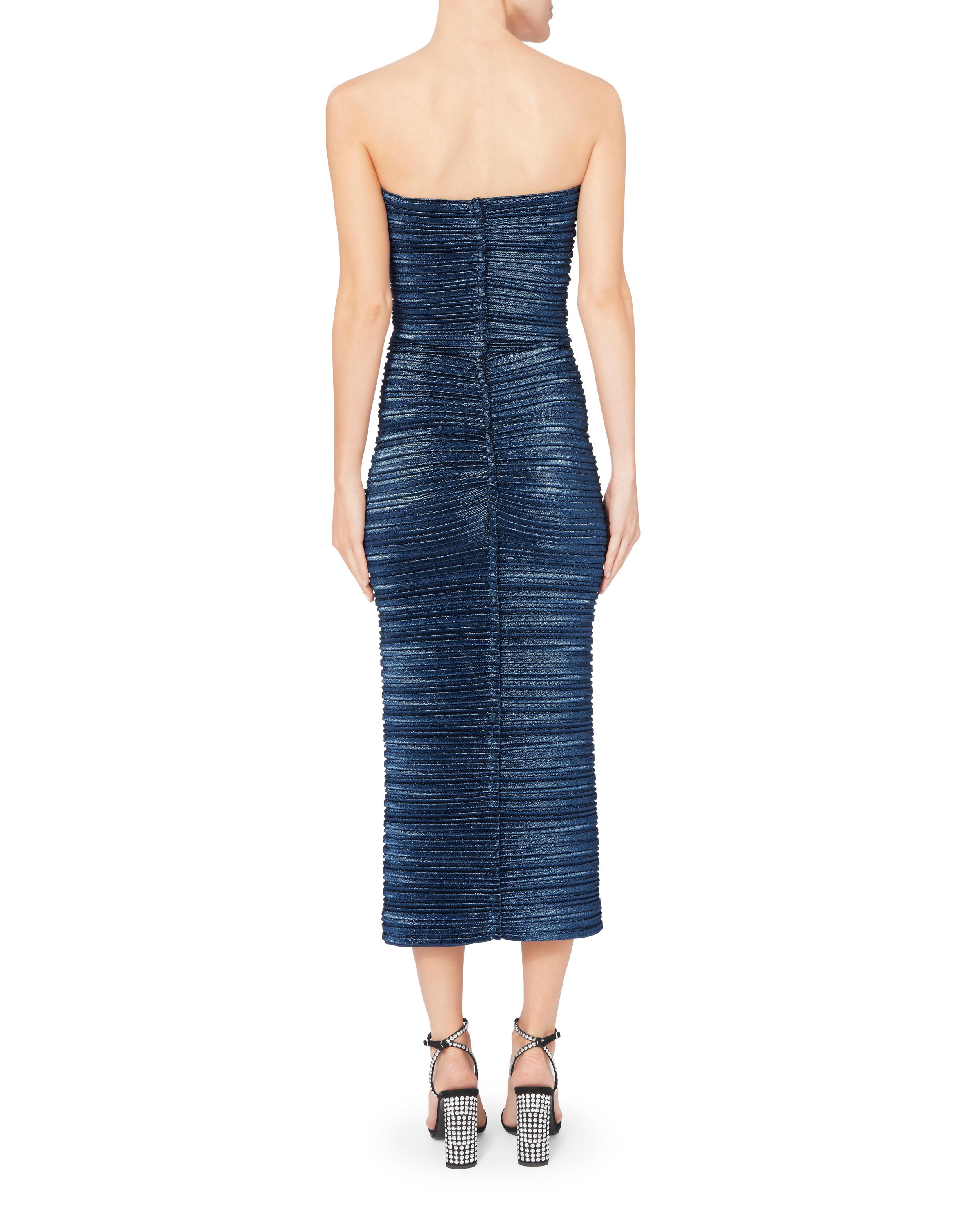mugler blue dress
