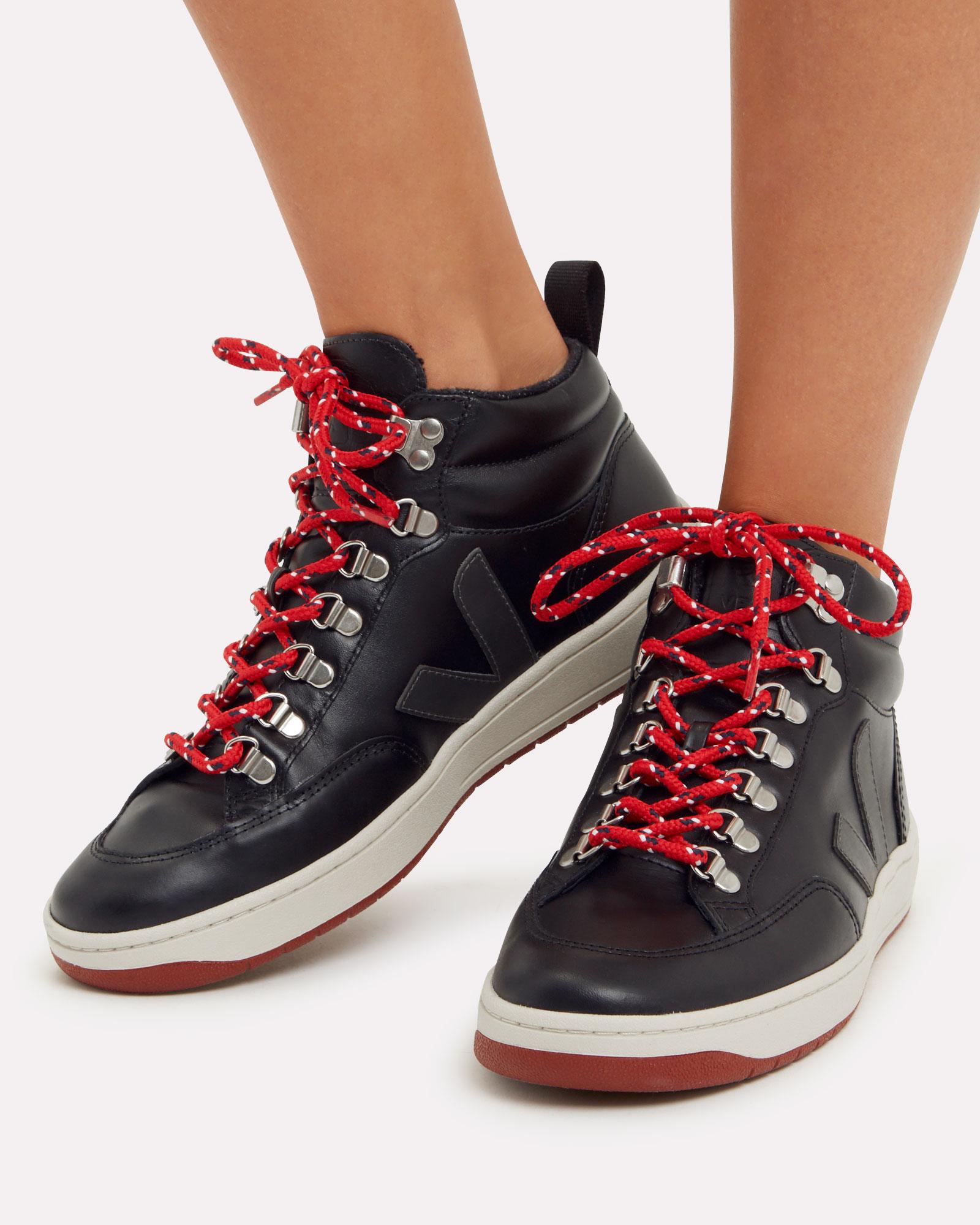 Veja Roraima Bastille Leather Black Sneakers | Lyst