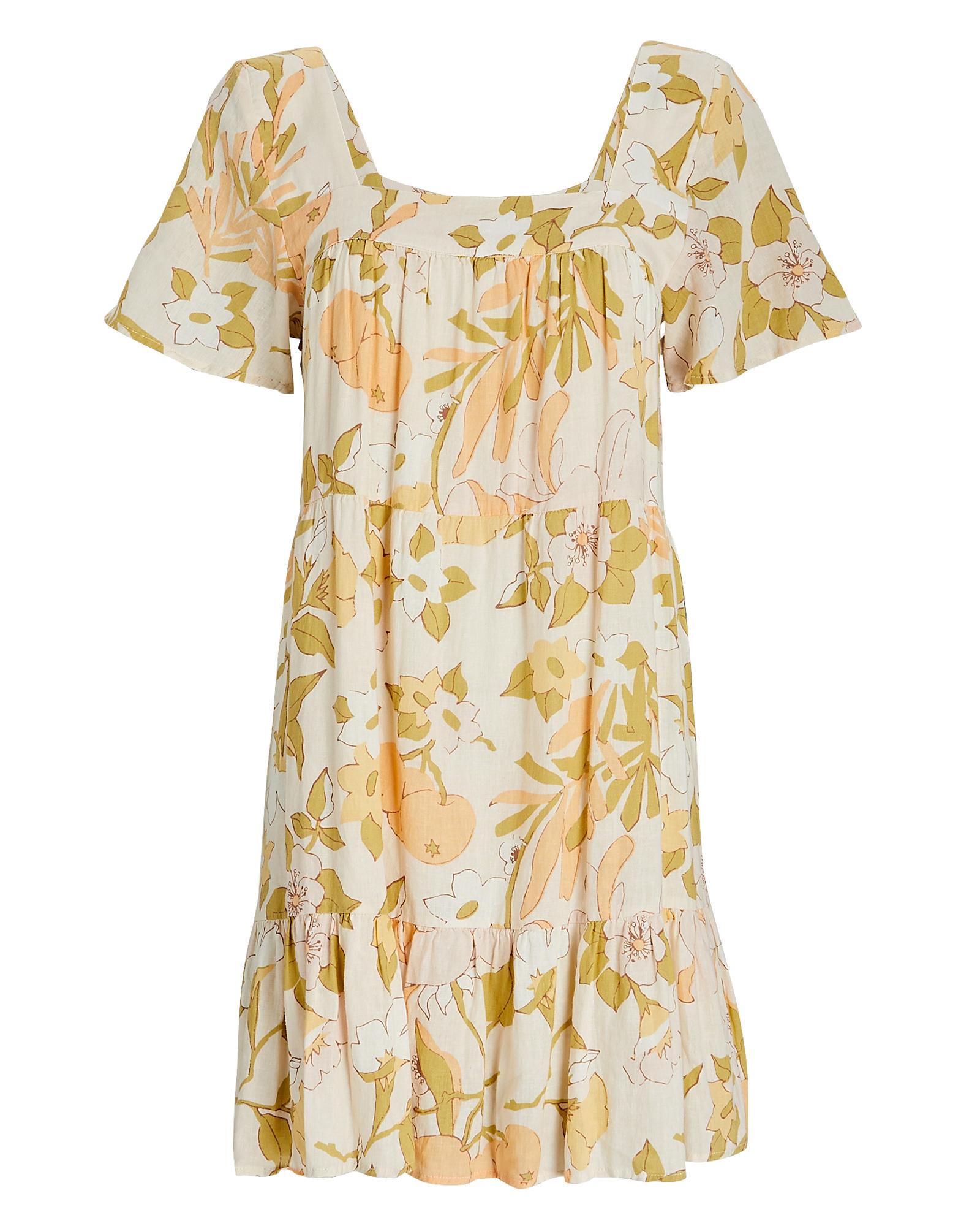 Rails Valentina Floral Linen-blend Mini Dress in Metallic | Lyst