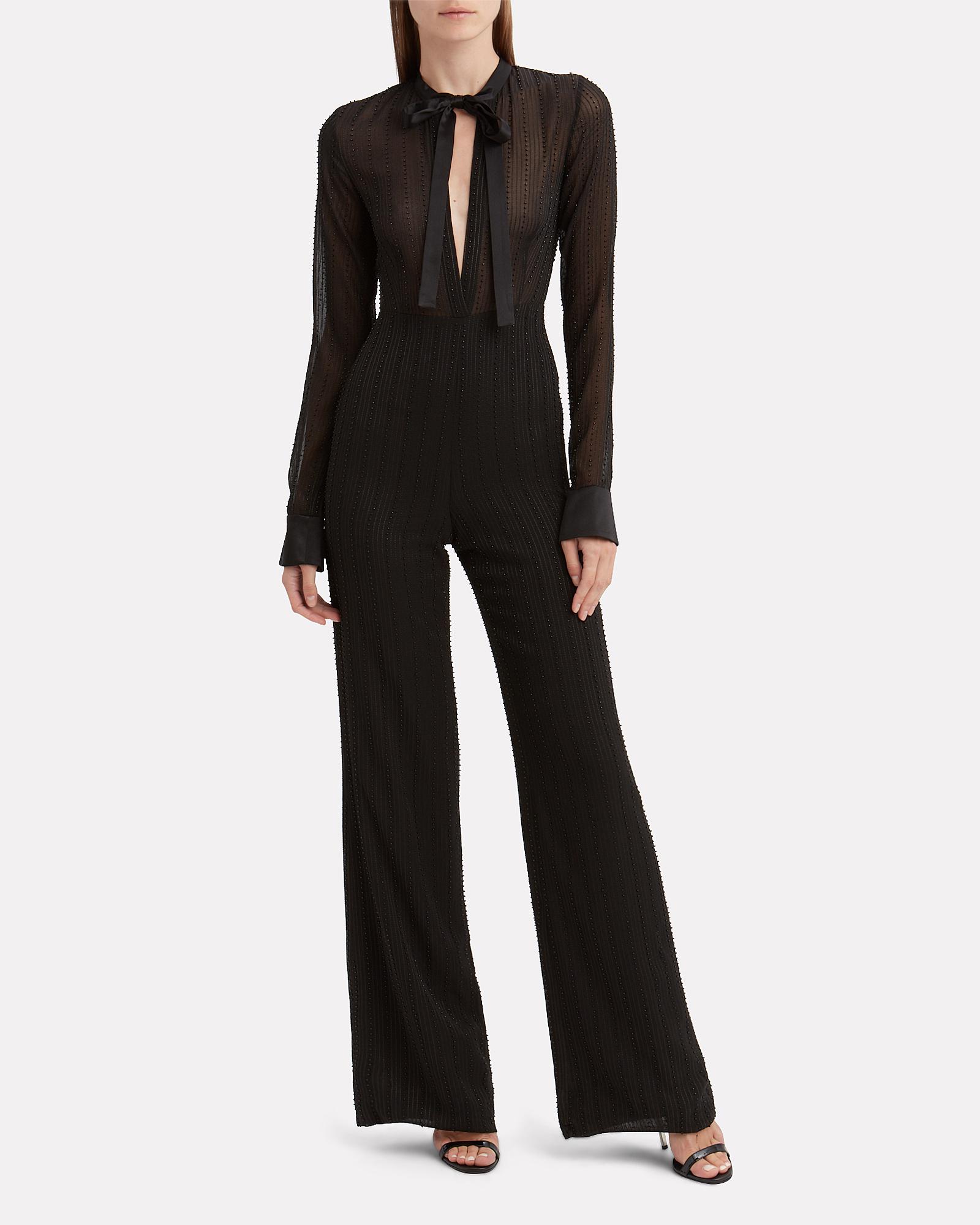 black beaded jumpsuit
