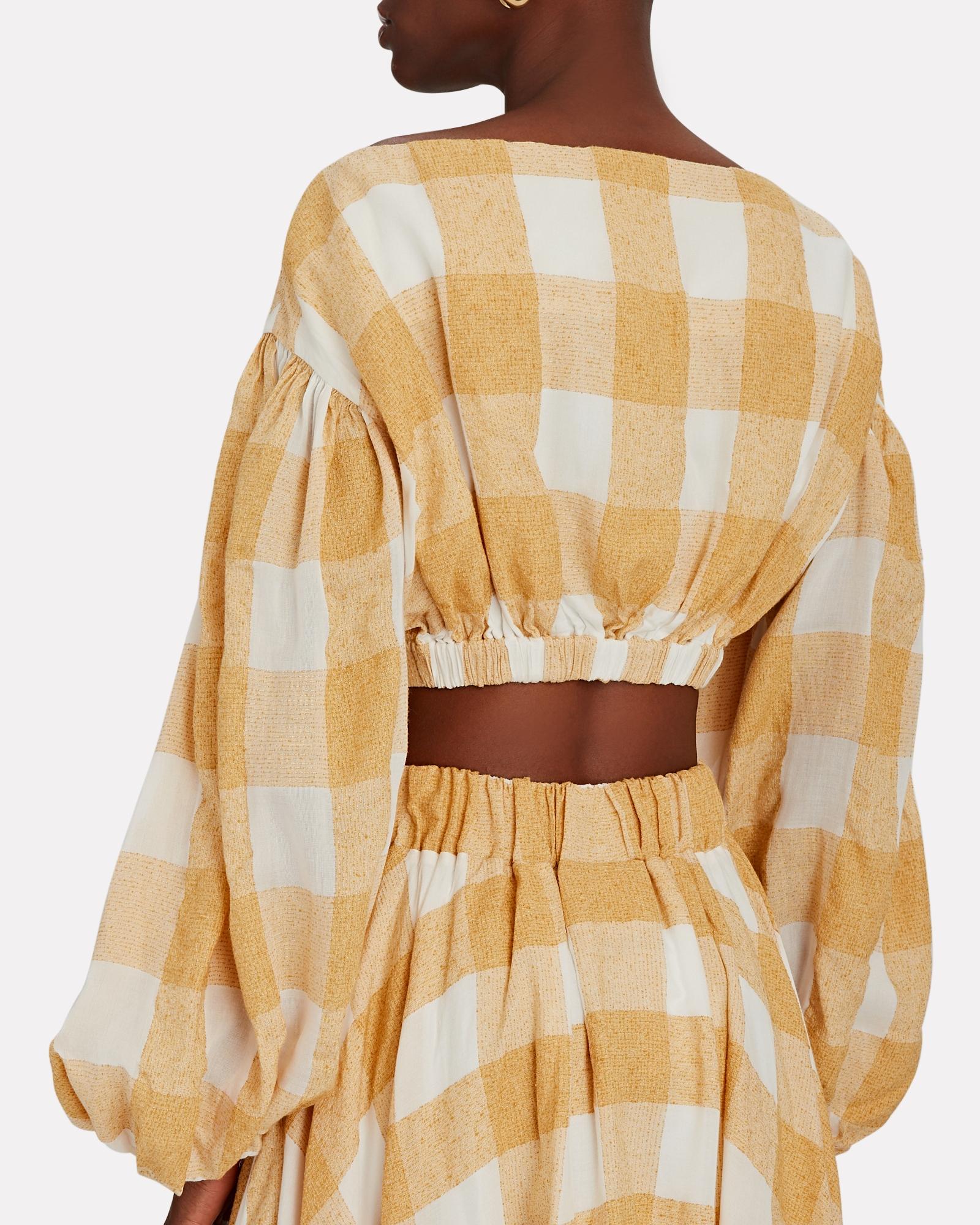 Acler Synthetic Sutherland Gingham Crop ...