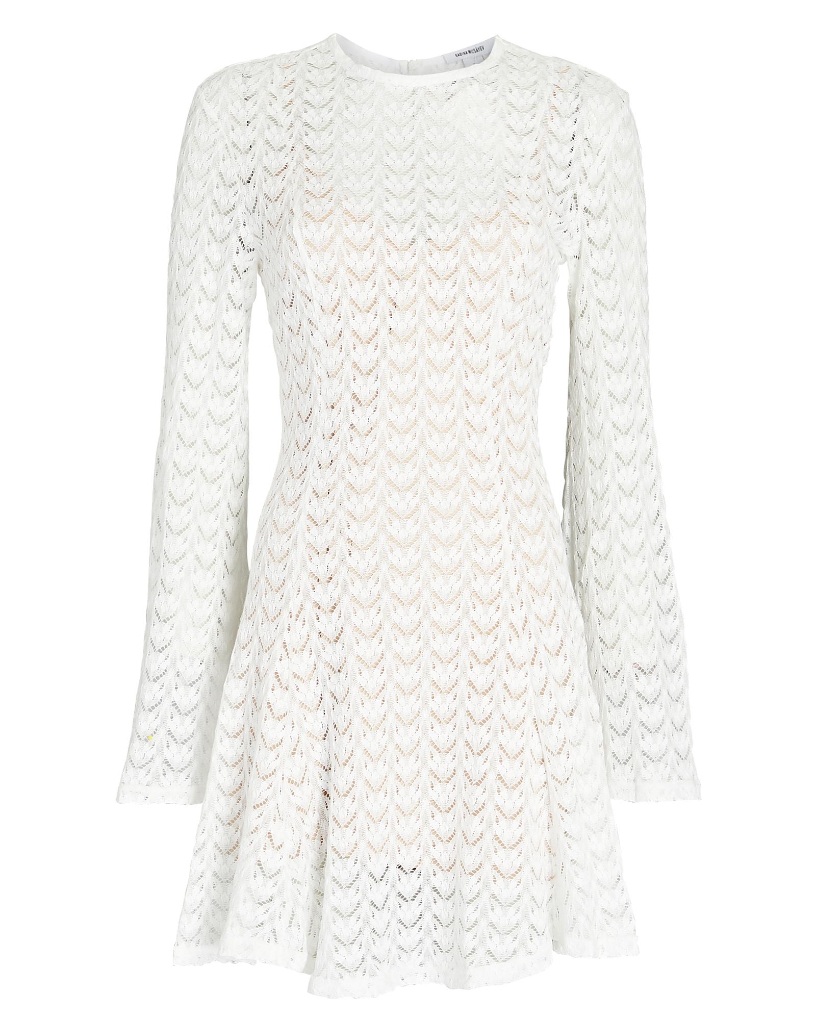 Sabina Musayev Vika Pointelle-knit Mini Dress in White | Lyst Canada