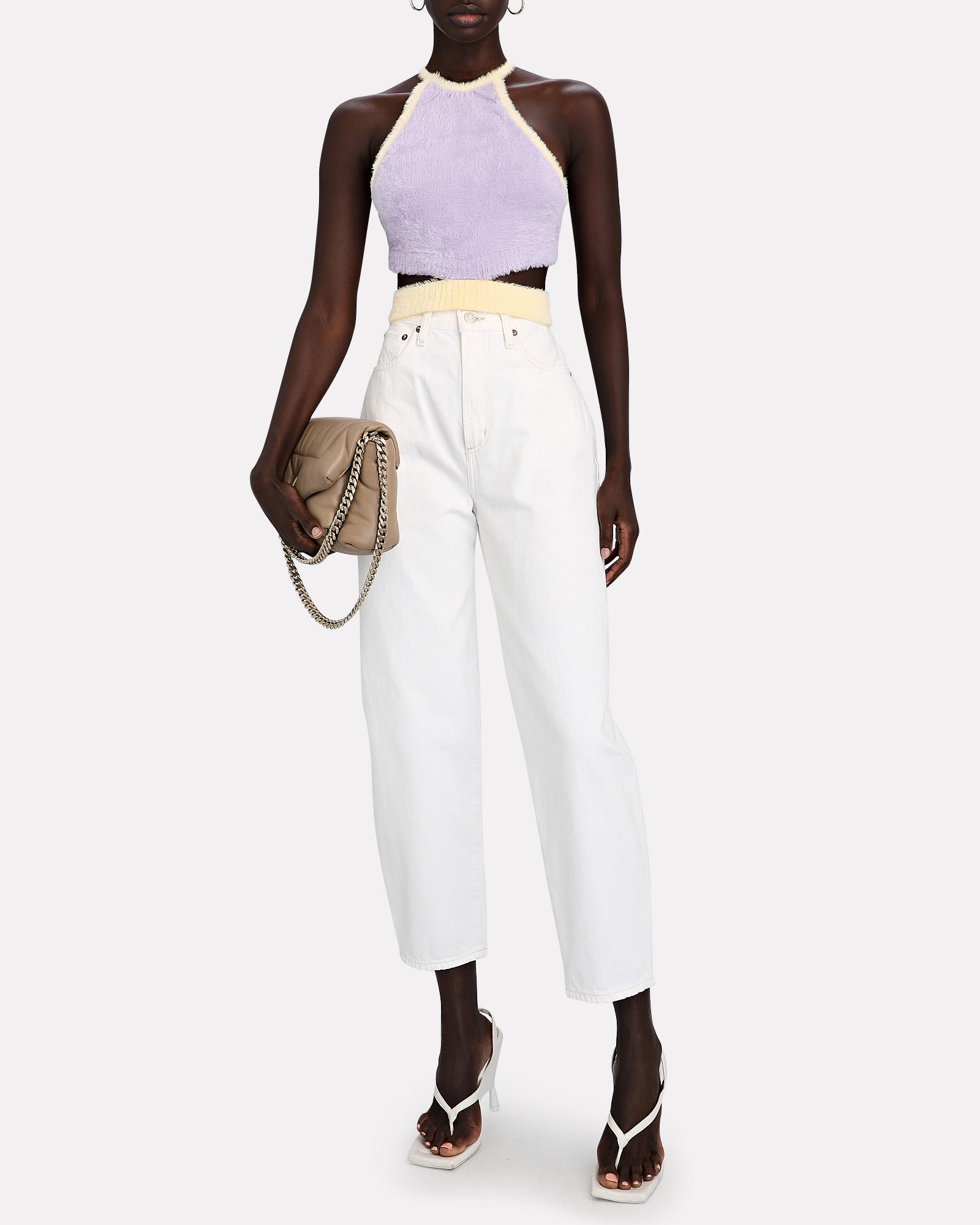 \u0026 Lemons Maureen Fuzzy Knit Crop Top 