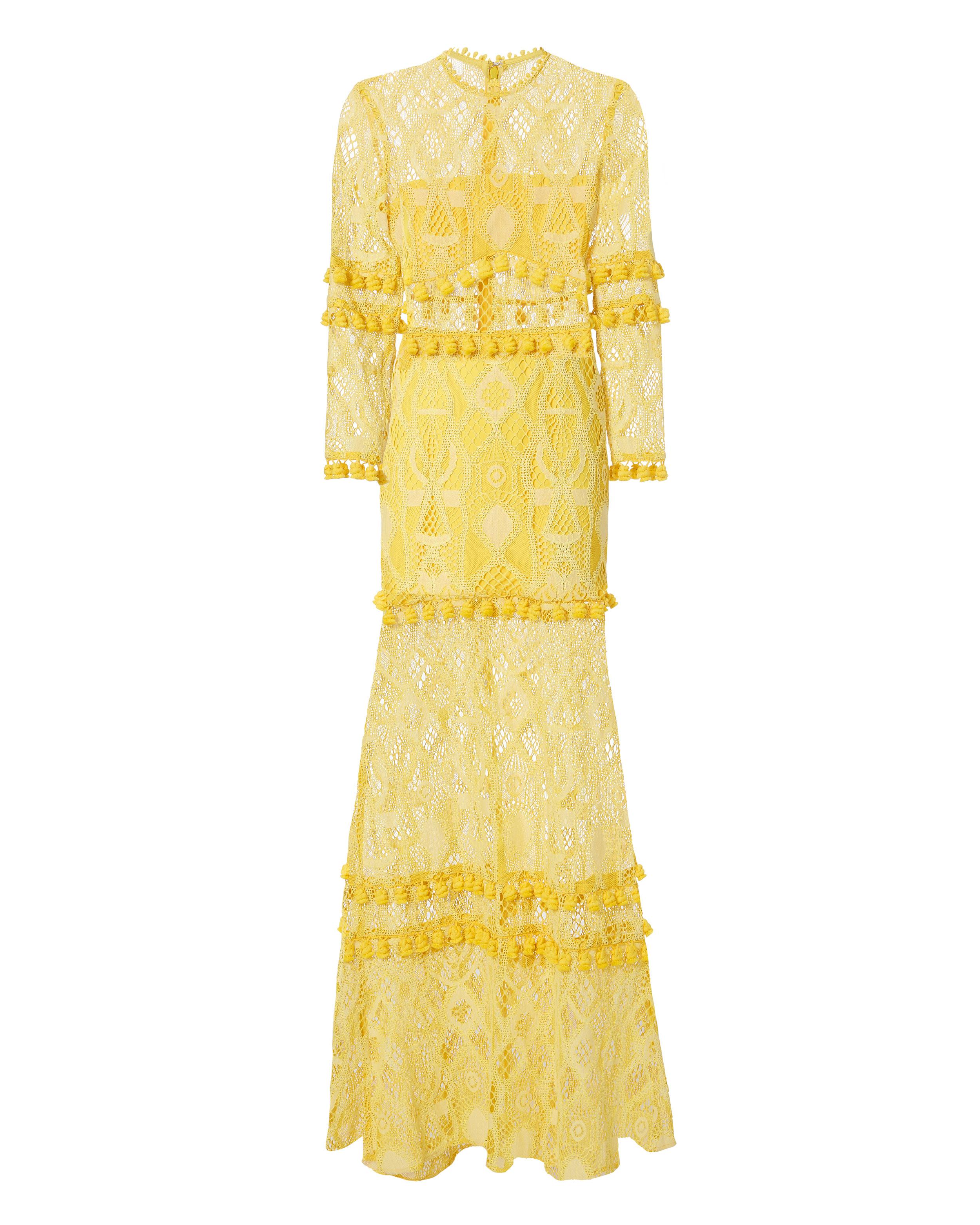 alexis yellow lace dress