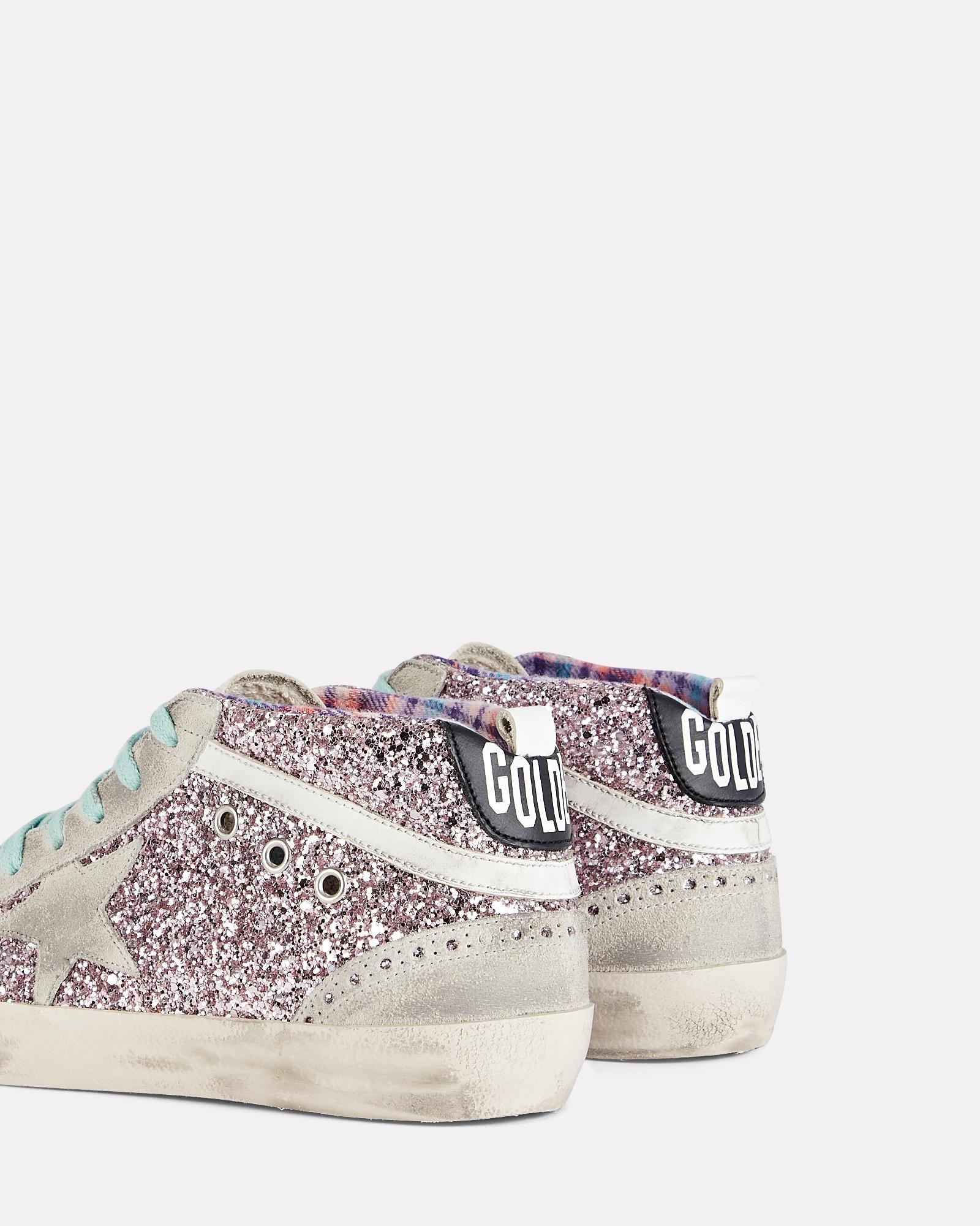 Golden Goose Mid Star Glitter Sneakers in Pink | Lyst