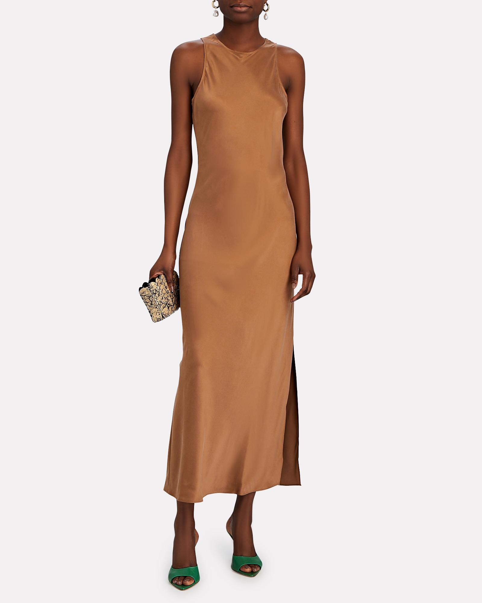 FRAME Silk Racerback Maxi Tank Dress in 