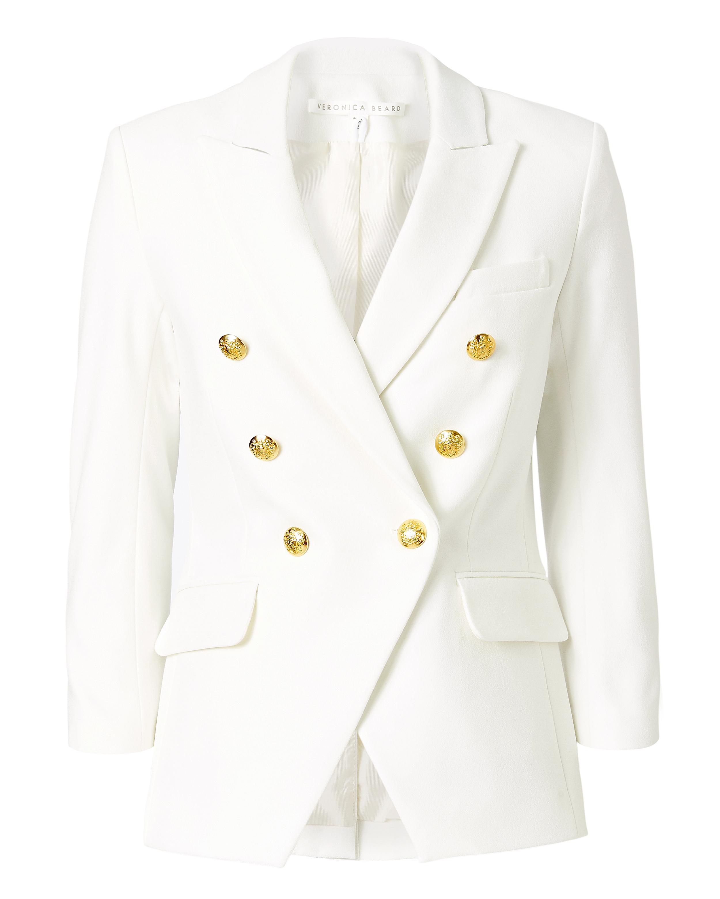 Veronica Beard Synthetic Empire Double-breasted Blazer in White - Lyst