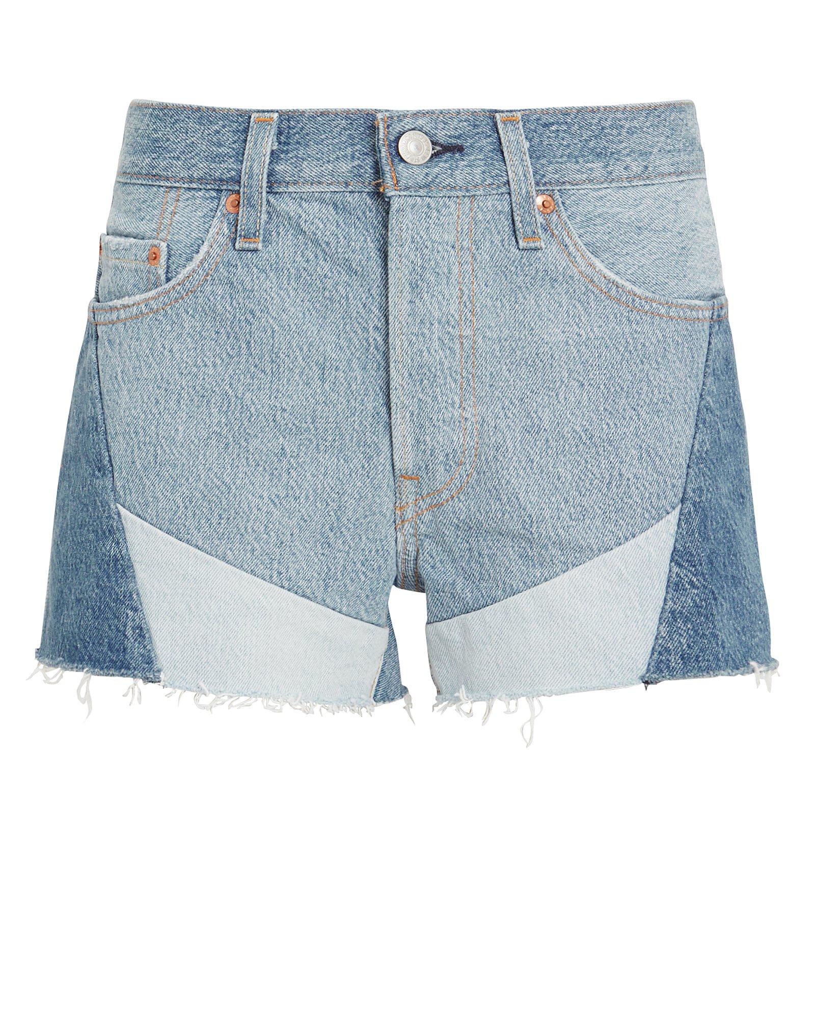 Levi's 501 Patchwork Denim Shorts in Blue | Lyst