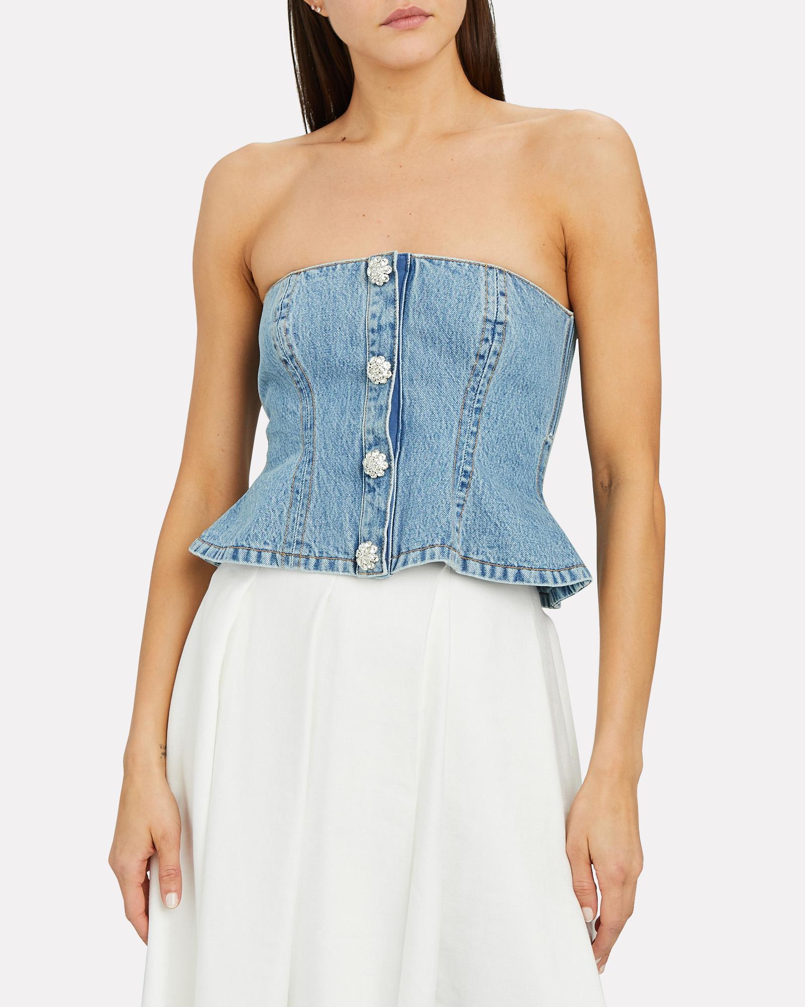 Ganni Rhinestone-embellished Denim 