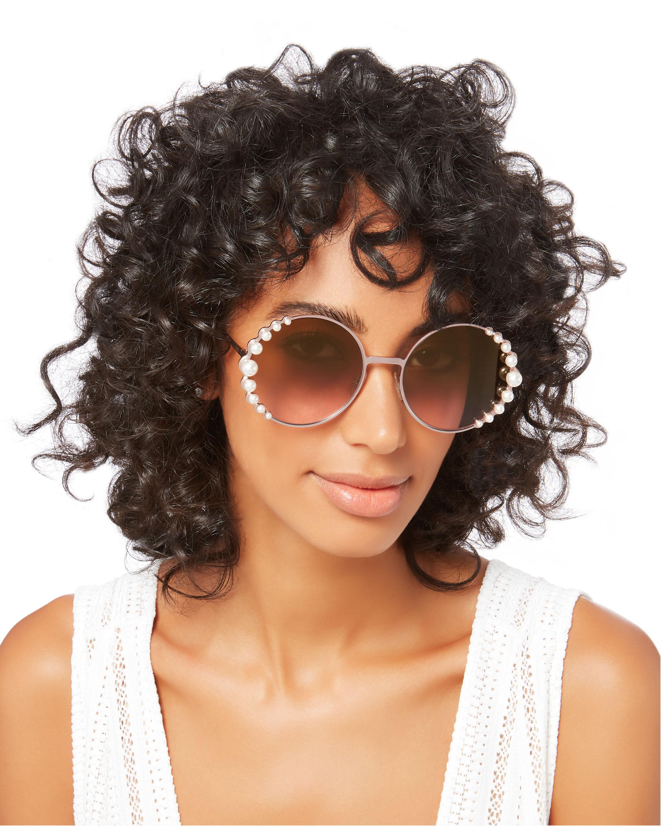 fendi round pearl sunglasses