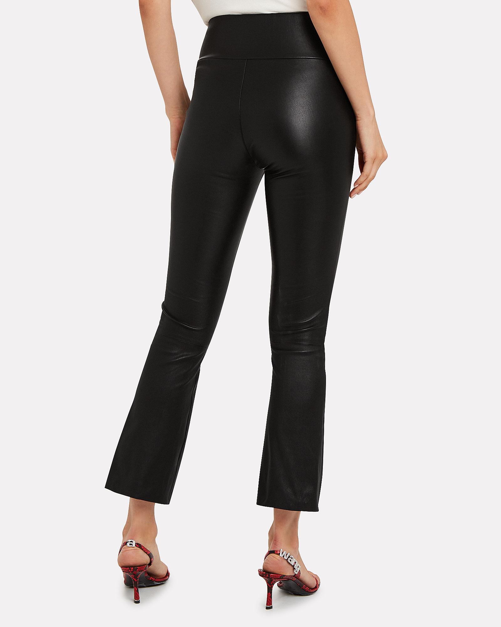 SPRWMN Cropped Flare Leather Leggings in Black - Lyst