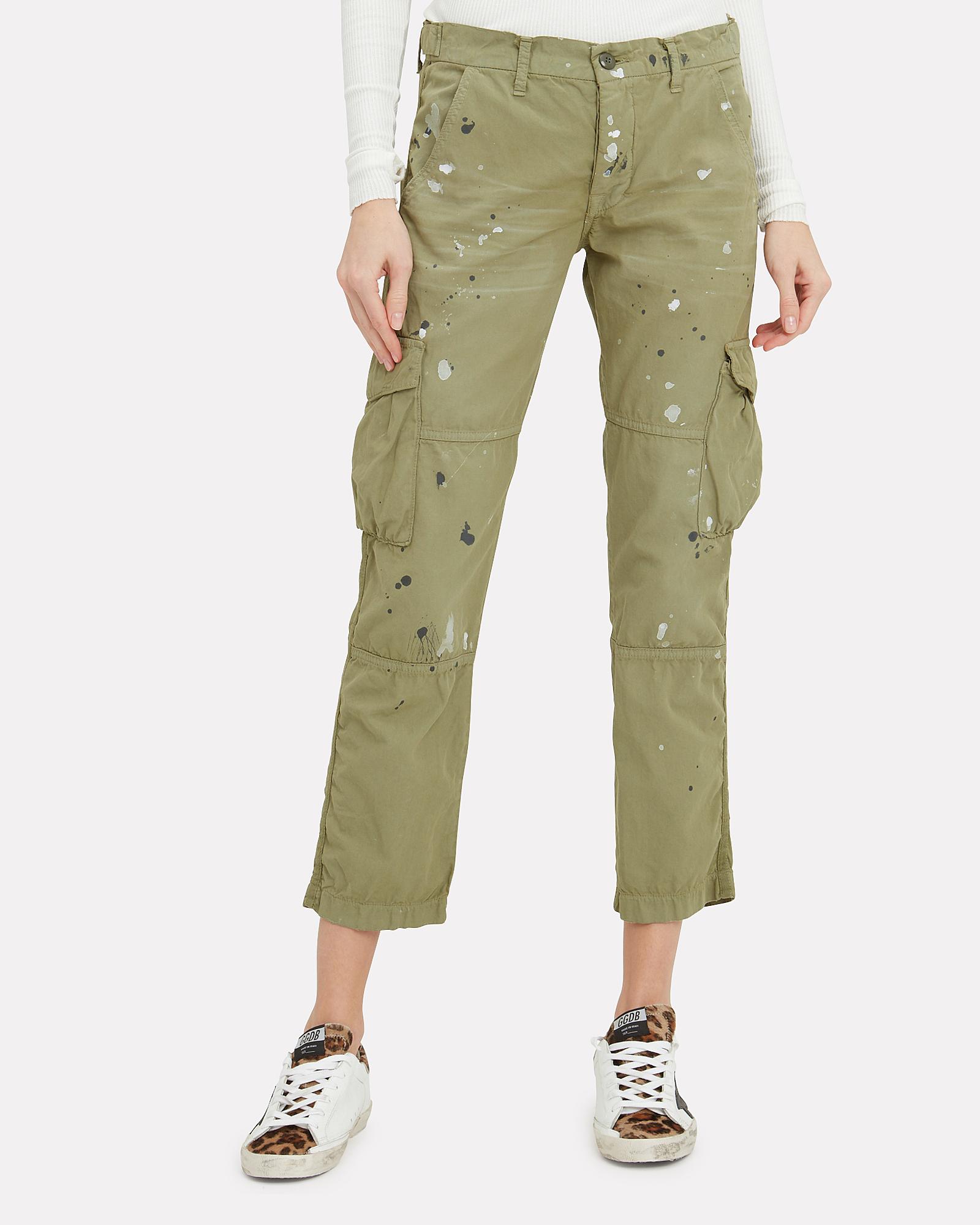 NSF Basquiat Paint Splatter Cargo Pants in Green | Lyst