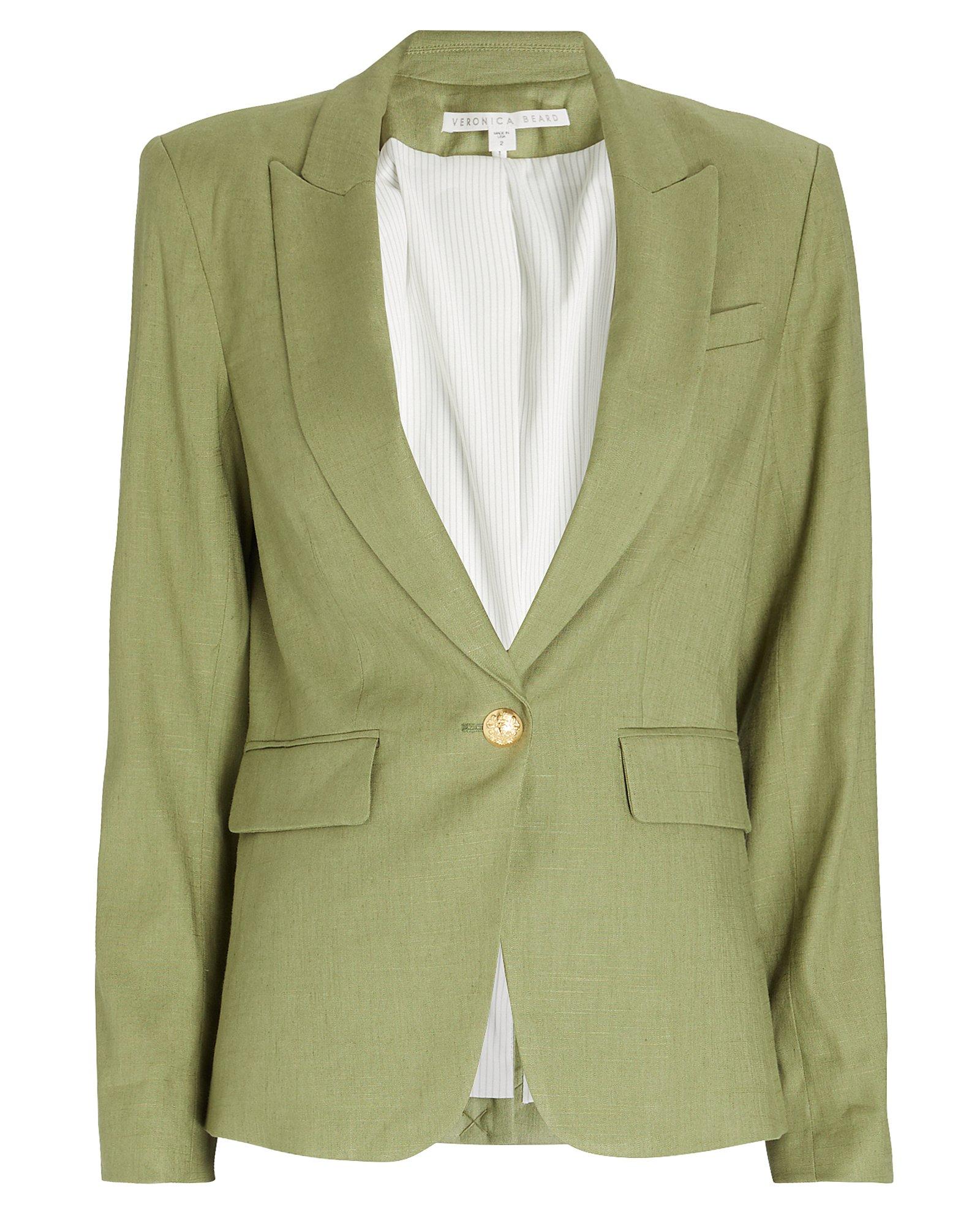 Veronica Beard Linen Dickey Blazer in Olive/Army (Green) - Save 57% - Lyst
