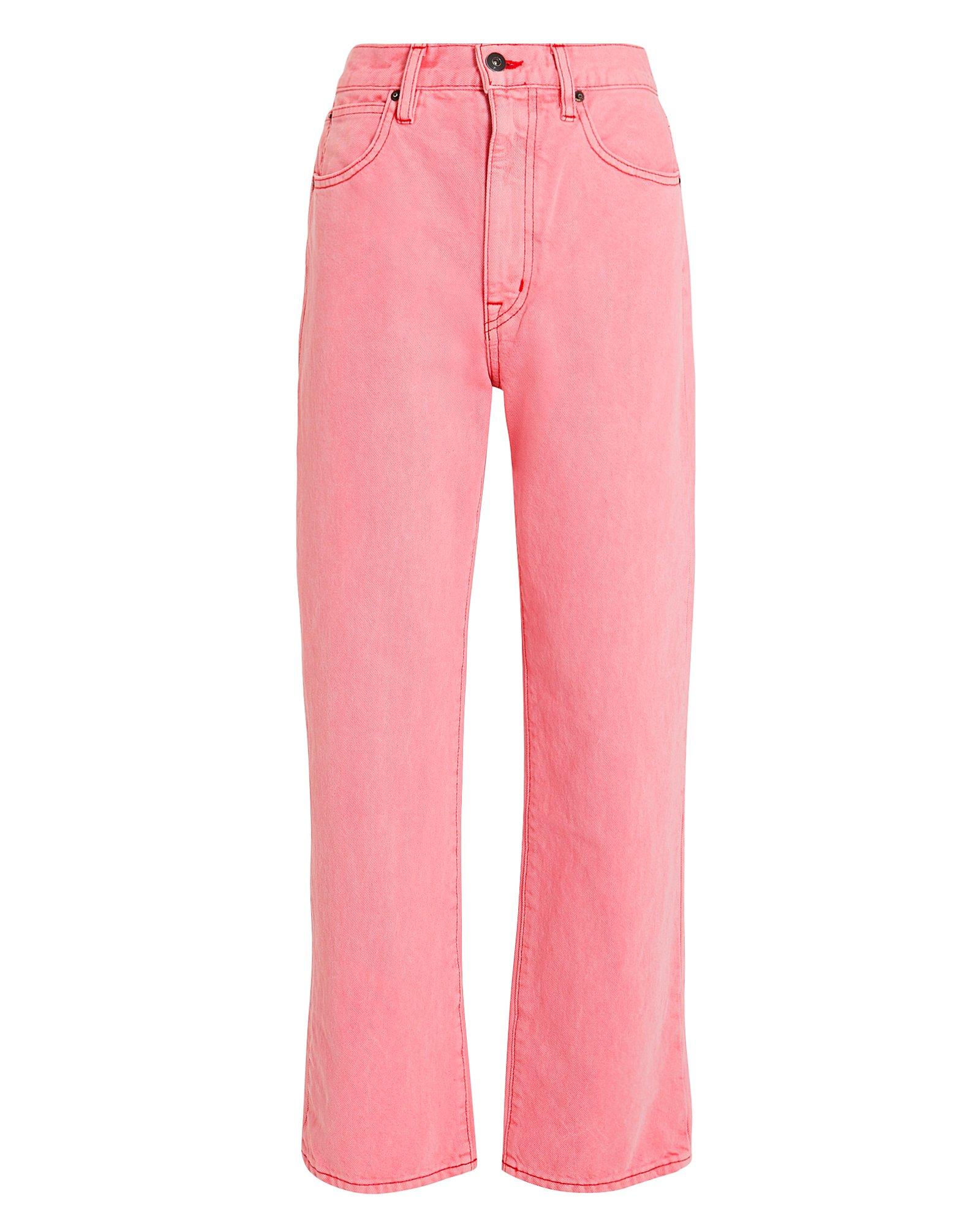 SLVRLAKE Denim Denim London Straight-leg Jeans in Pink Denim (Pink) - Lyst