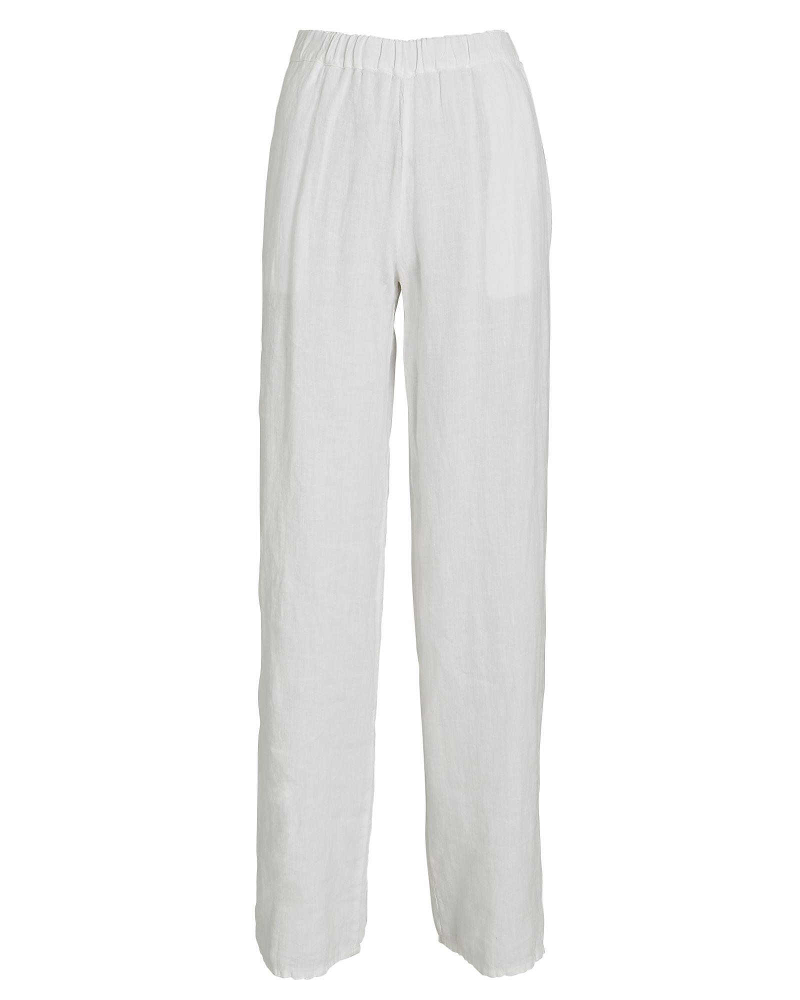 Honorine Mia Crinkled Linen Wide-leg Pants in White | Lyst