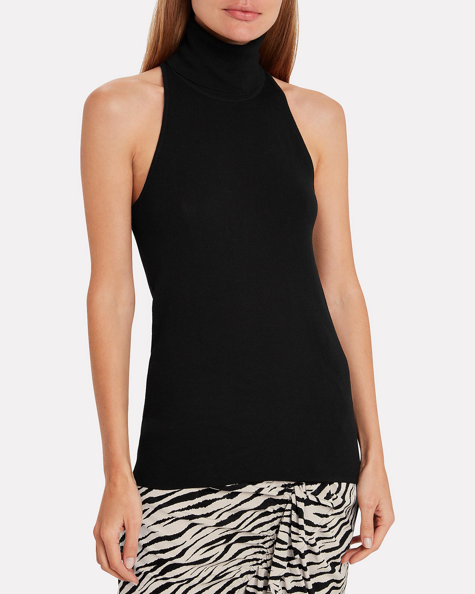 black sleeveless mock turtleneck