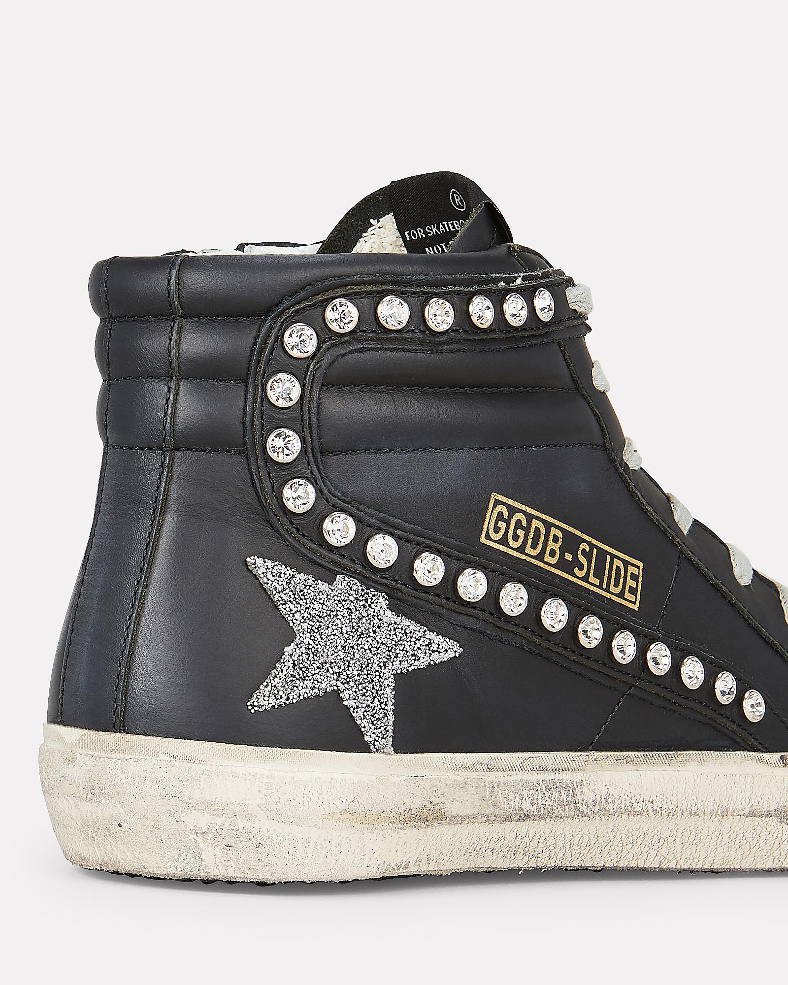 Golden Goose Deluxe Brand Superstar Swarovski Crystal High Top Sneakers